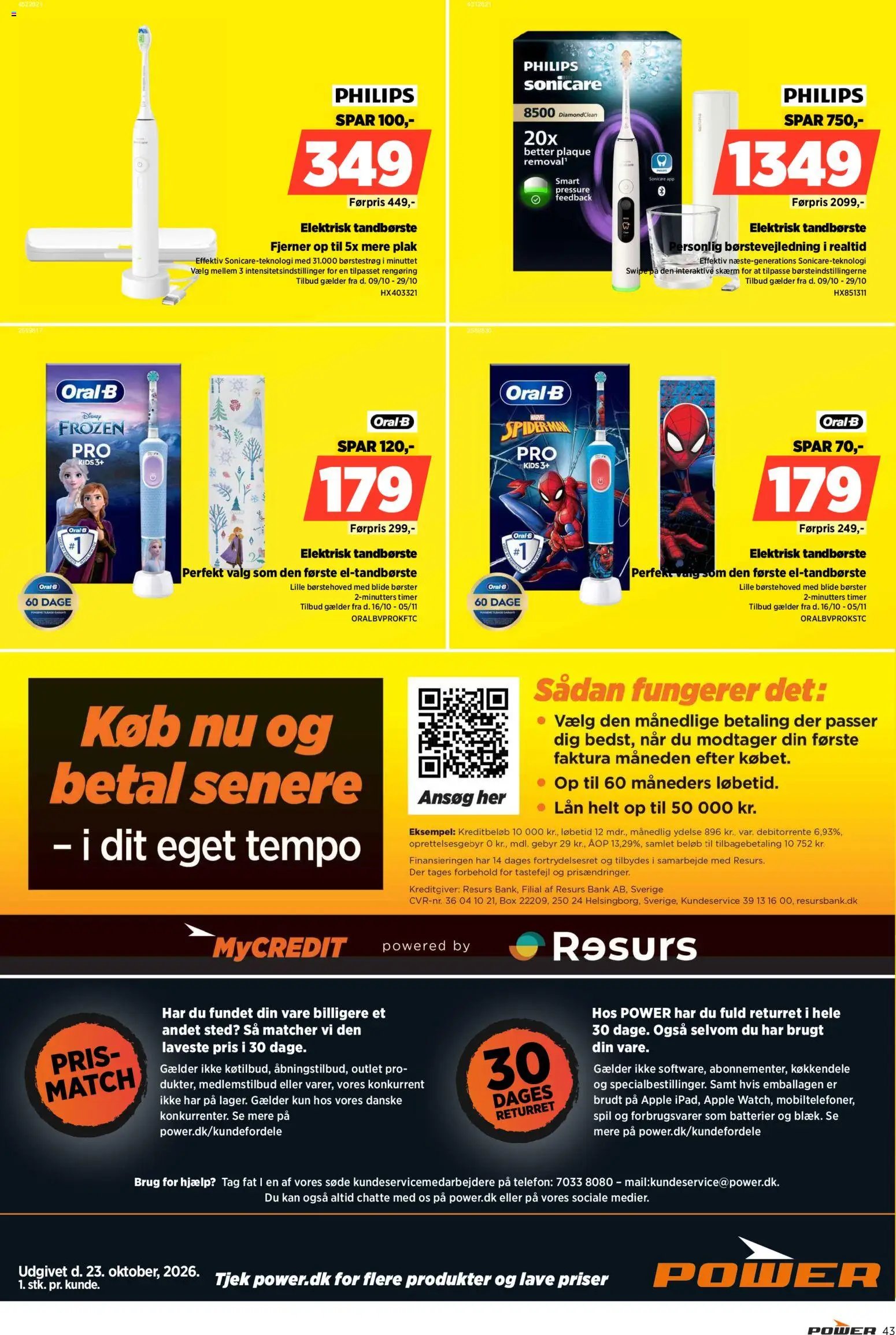 Nye Power tilbud fra 23/10/2026