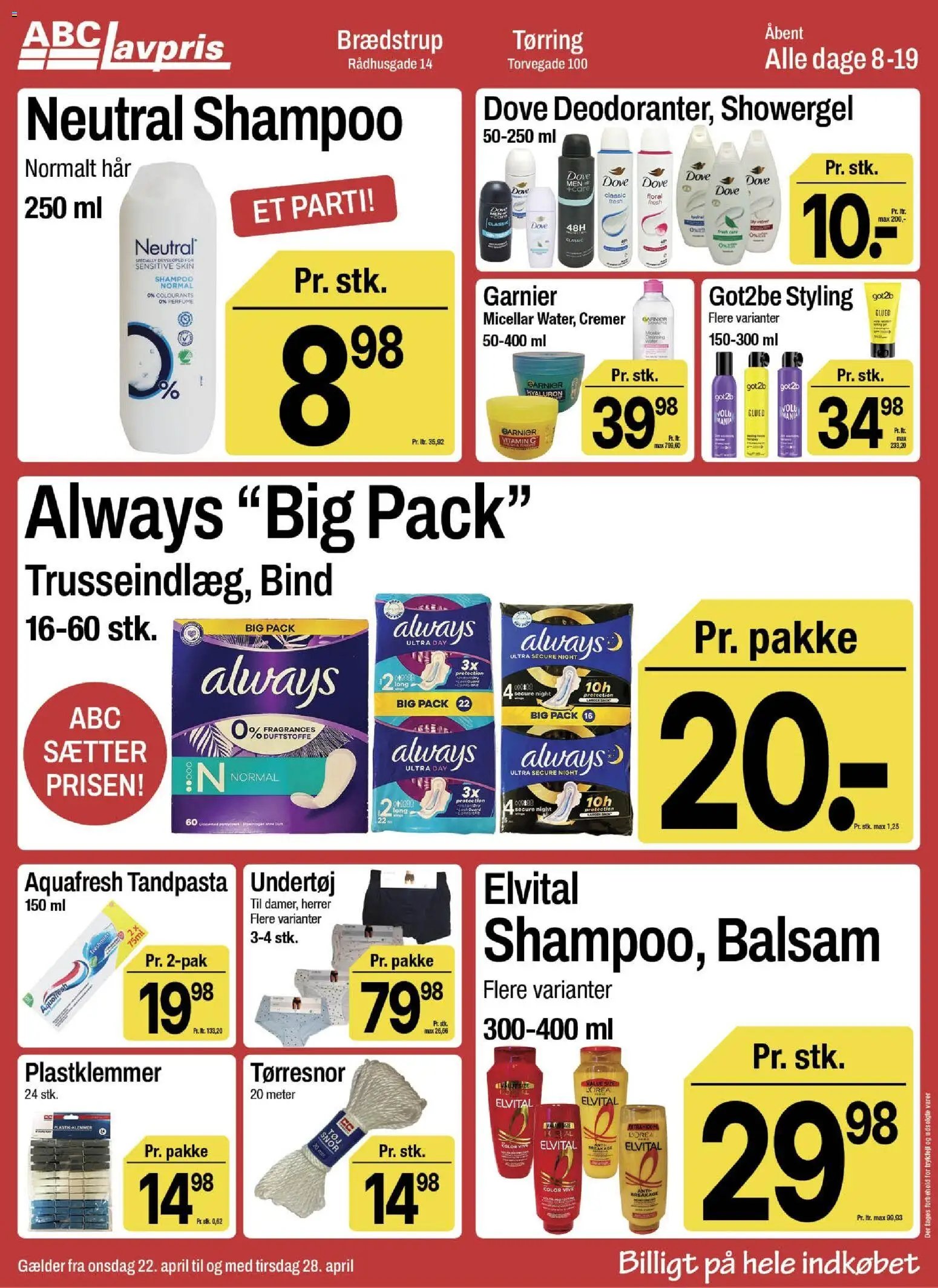 Abc Lavpris tilbudsavis fra 22/04/2026 Abc Lavpris - Brædstrup