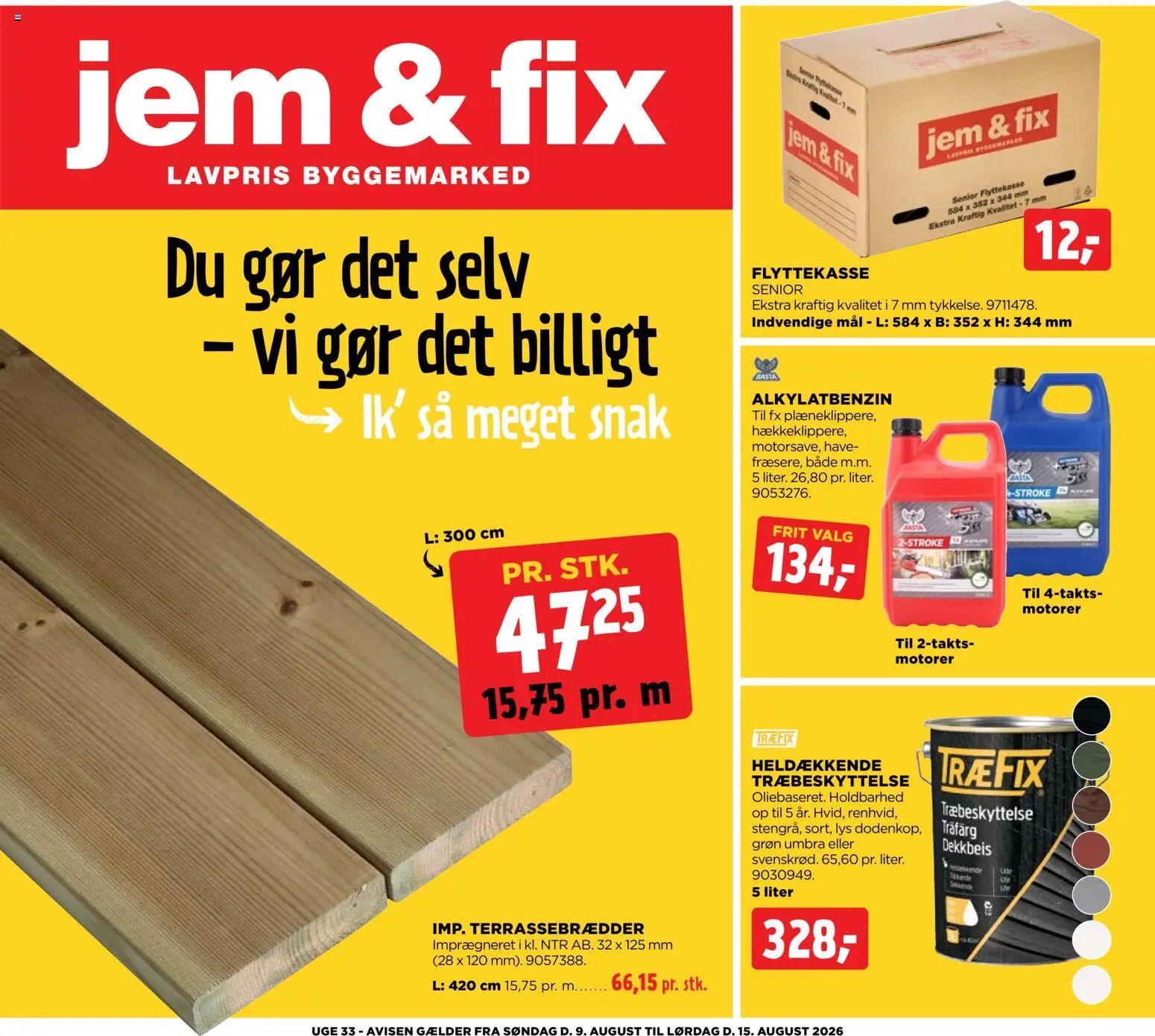 Jem & fix tilbudsavis fra 09/08/2026 Jem & fix - Tilbudsavis uge 33