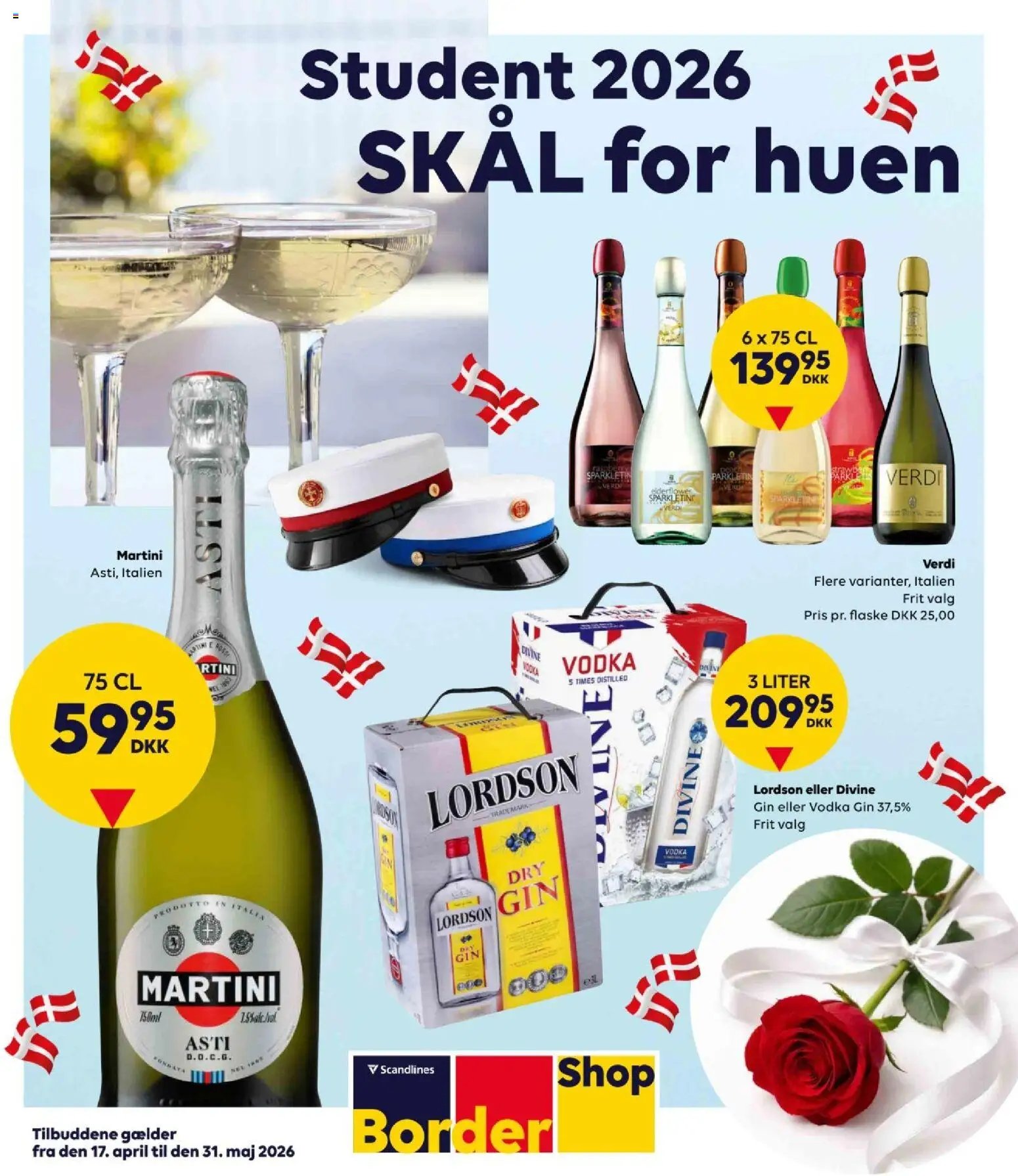 Bordershop tilbudsavis fra 17/04/2026 Bordershop - Stærke tilbud til studenterfesten