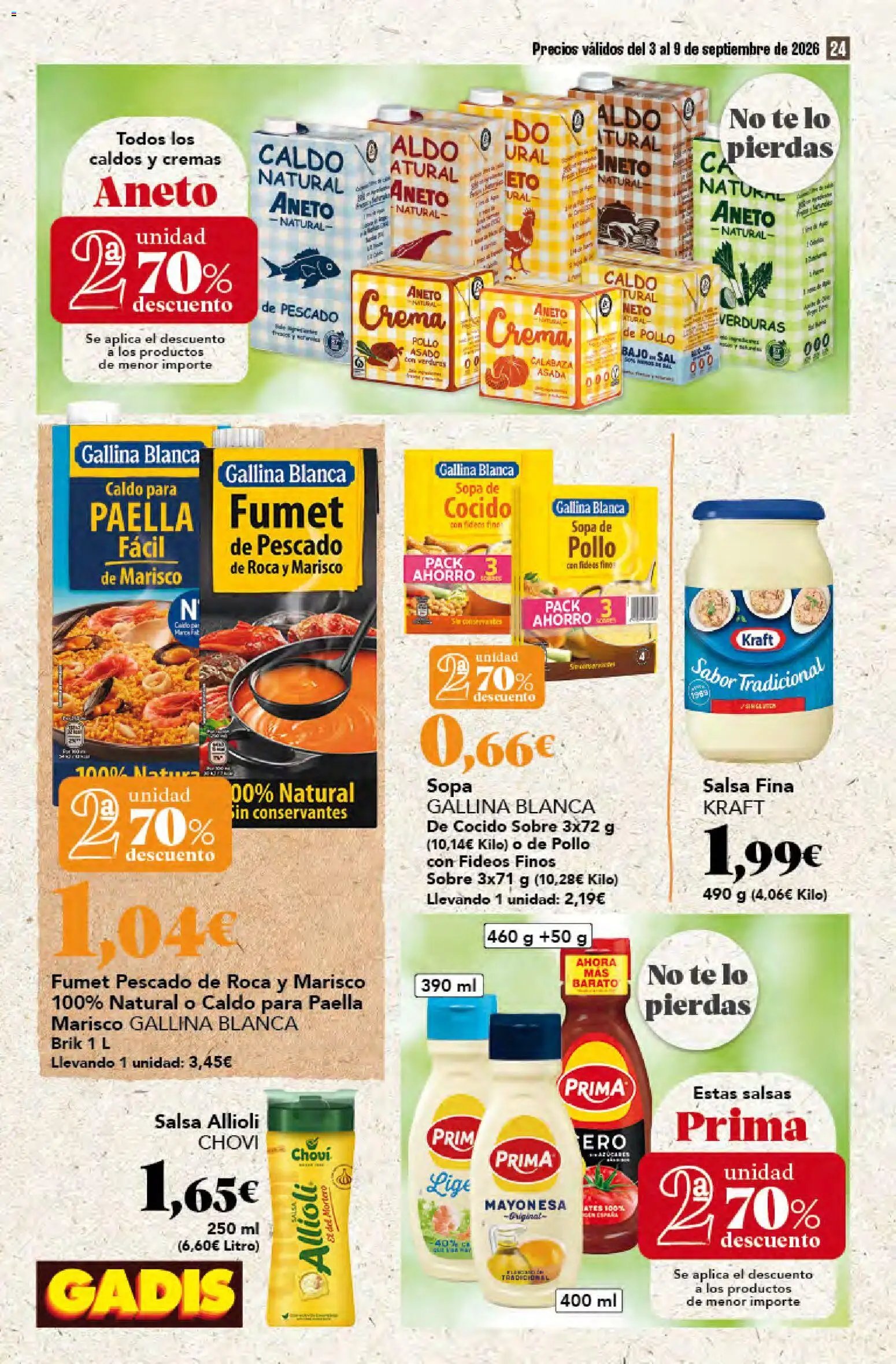 Gadis oferta desde 03/09/2026 Gadis Folleto
