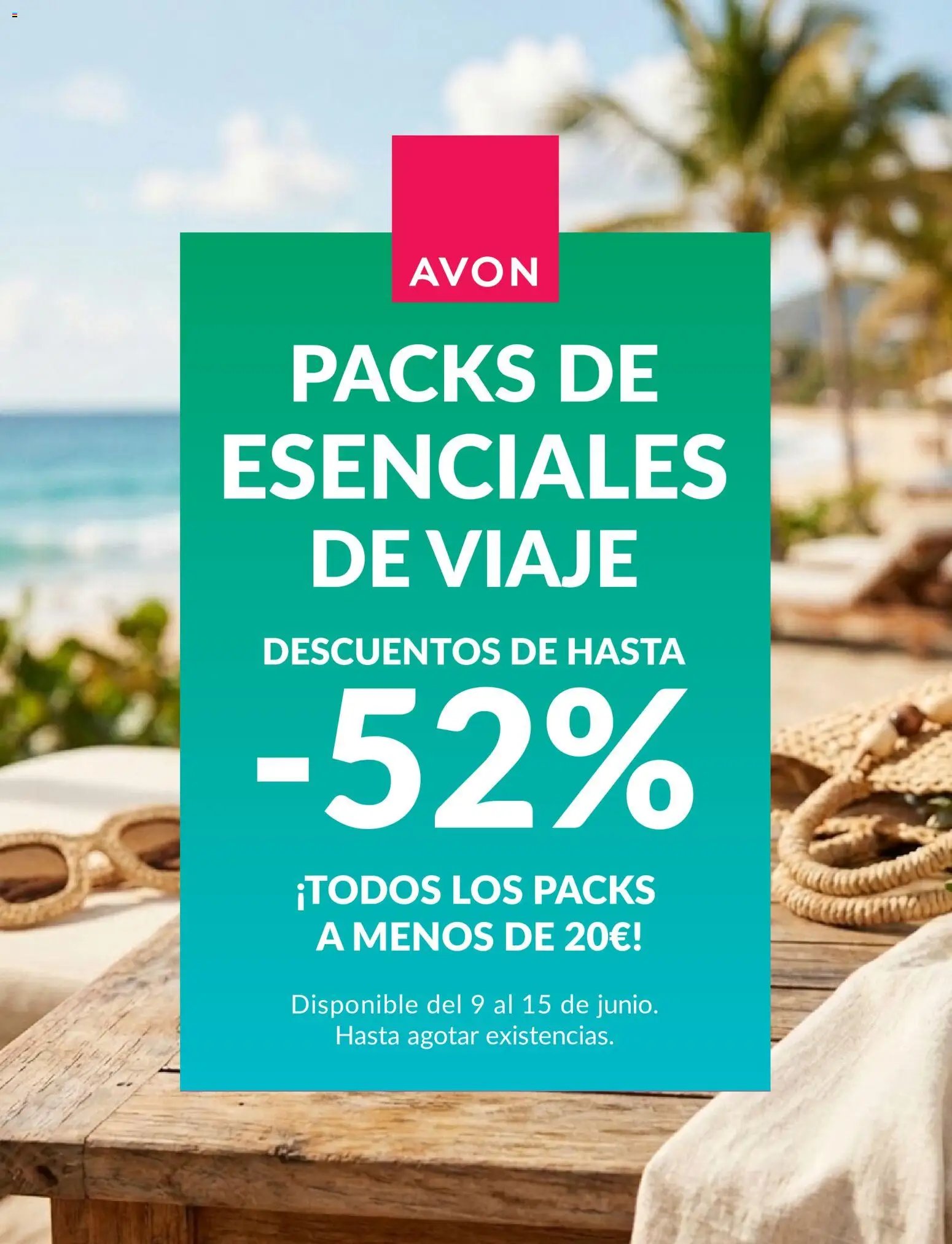Avon oferta desde 09/06/2026 Avon Packs de esenciales de viaje