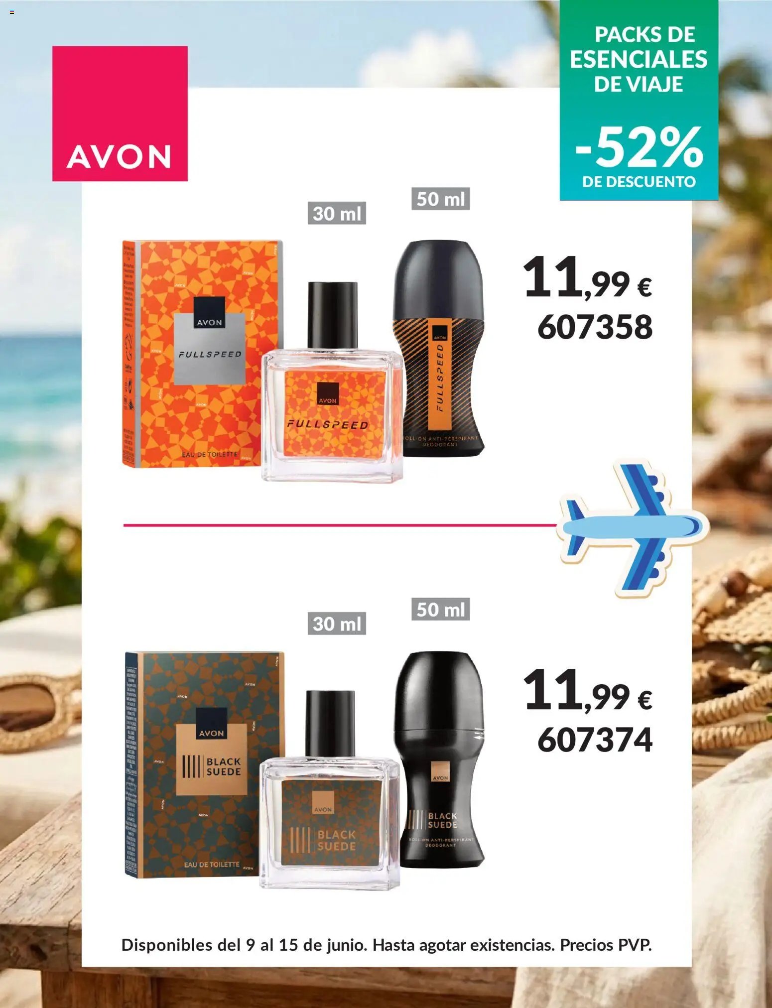 Avon oferta desde 09/06/2026 Avon Packs de esenciales de viaje