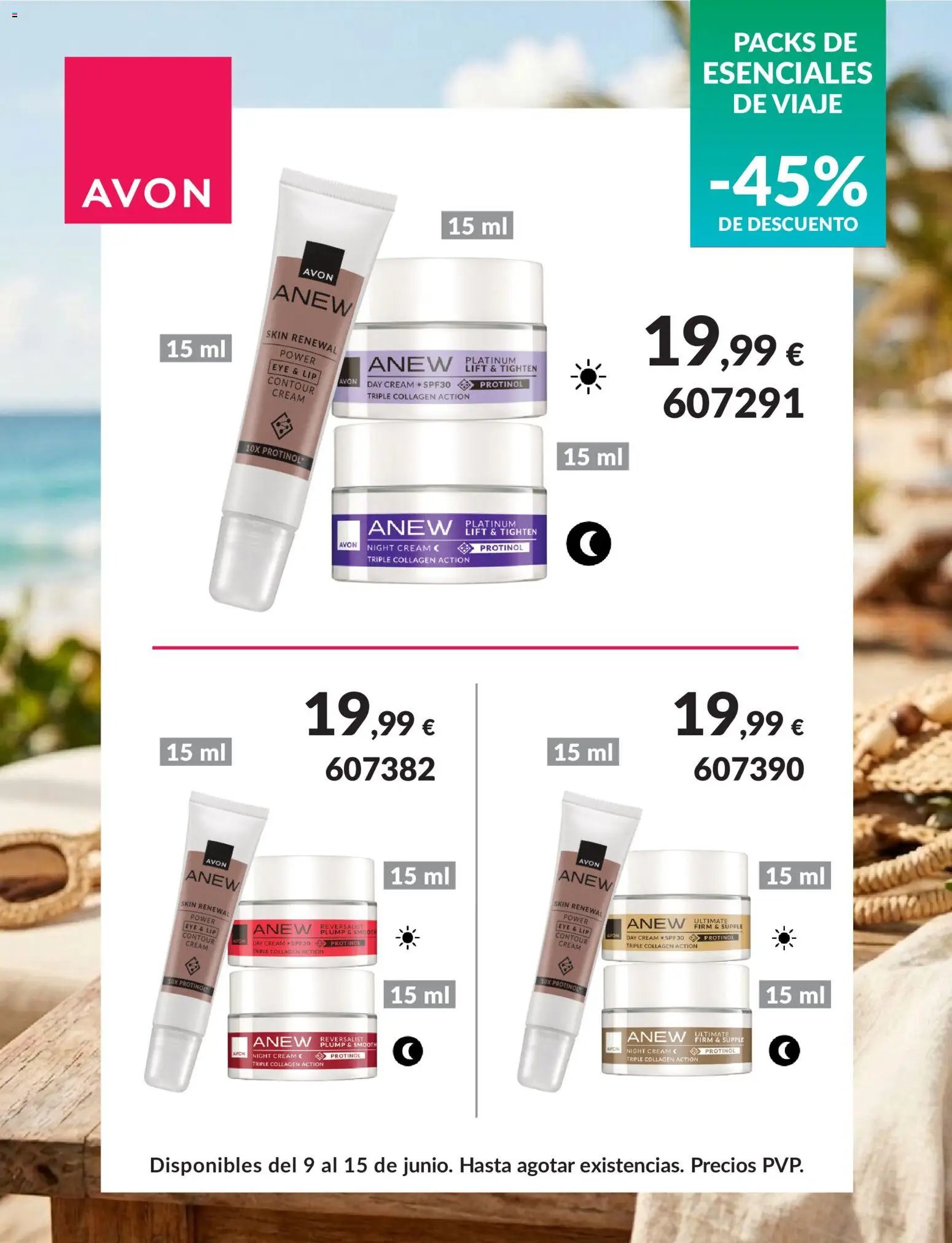 Avon oferta desde 09/06/2026 Avon Packs de esenciales de viaje