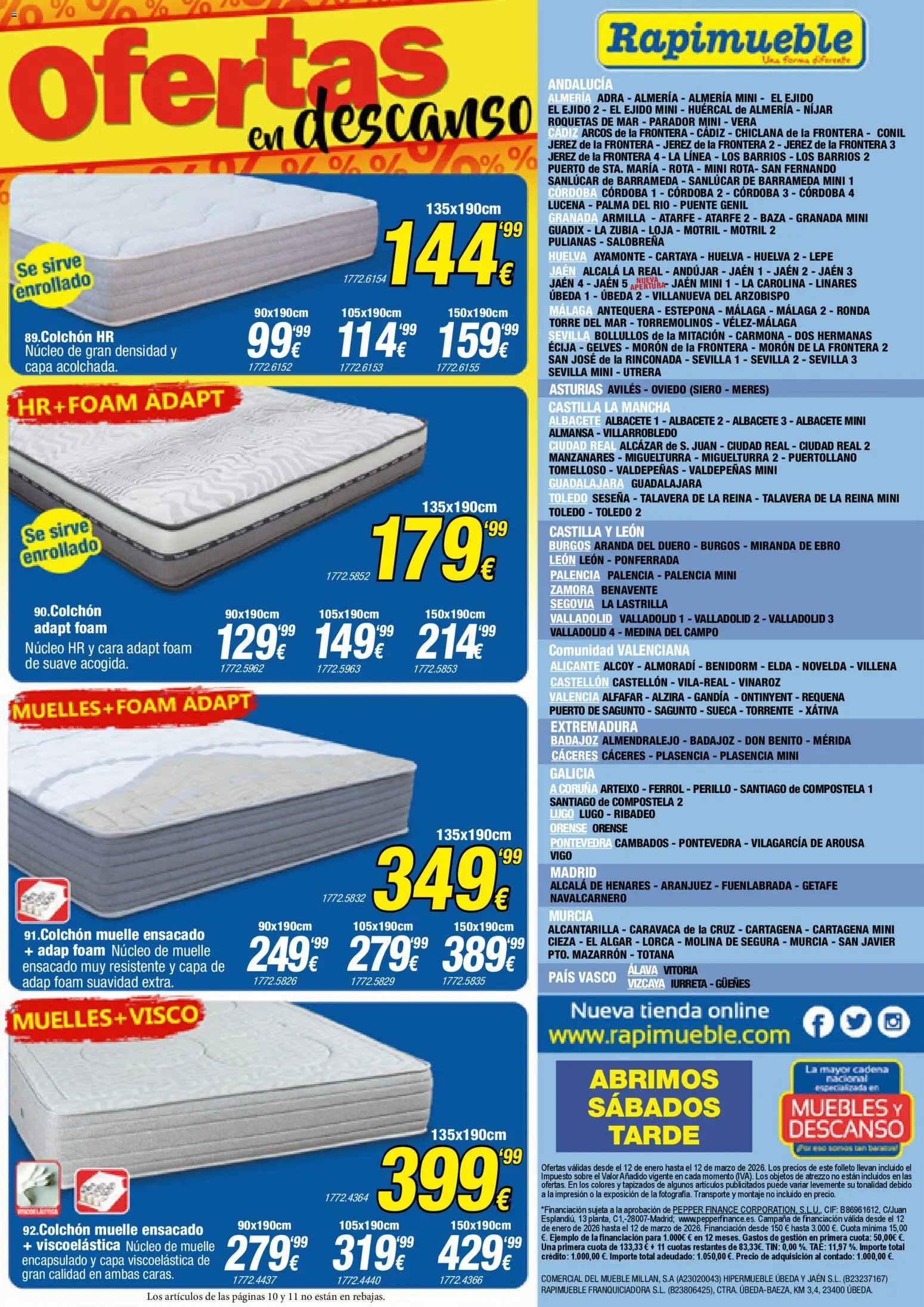 Rapimueble oferta desde 12/01/2026 Folleto