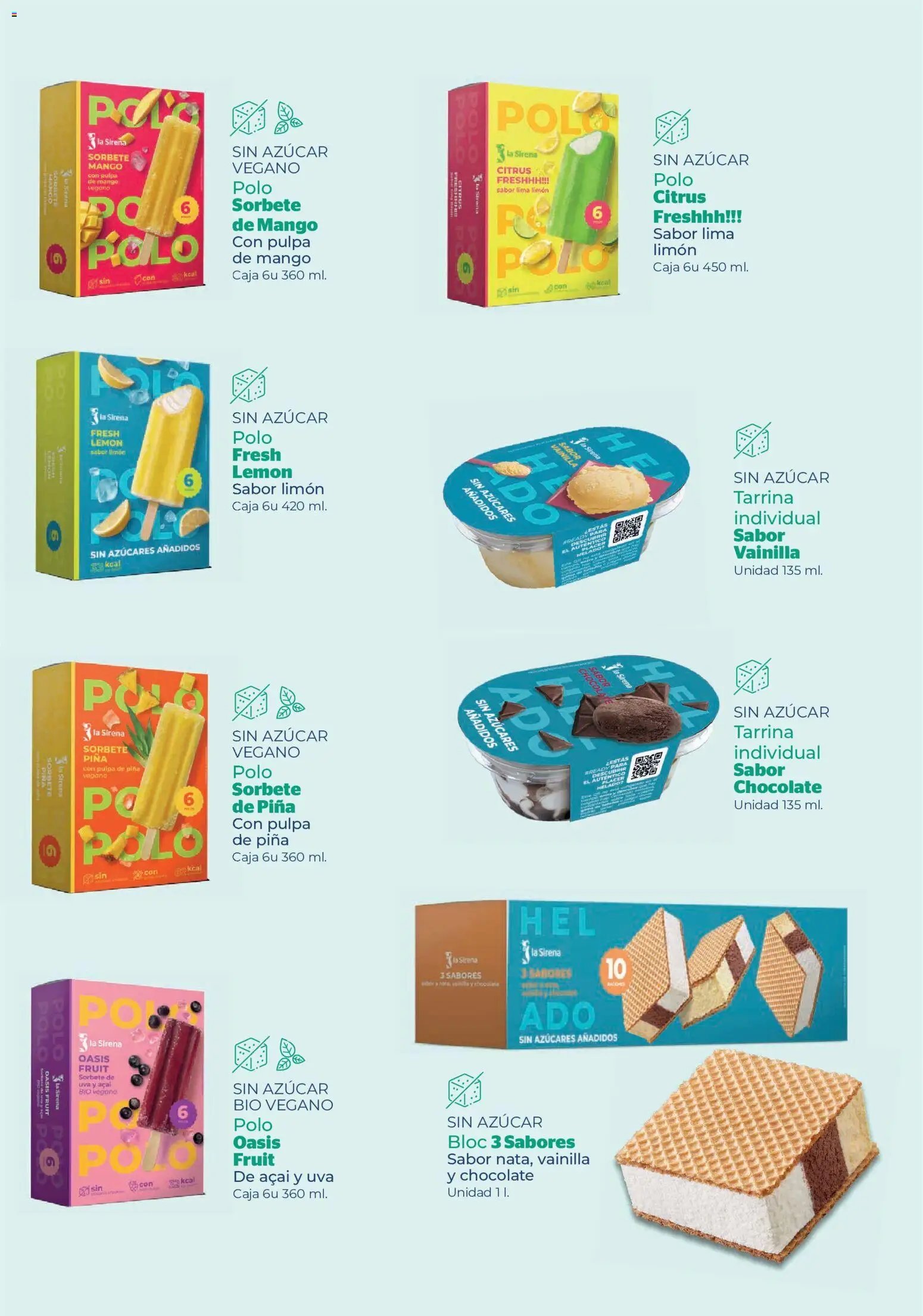La Sirena oferta desde 30/07/2026 La Sirena Catálogo de helados