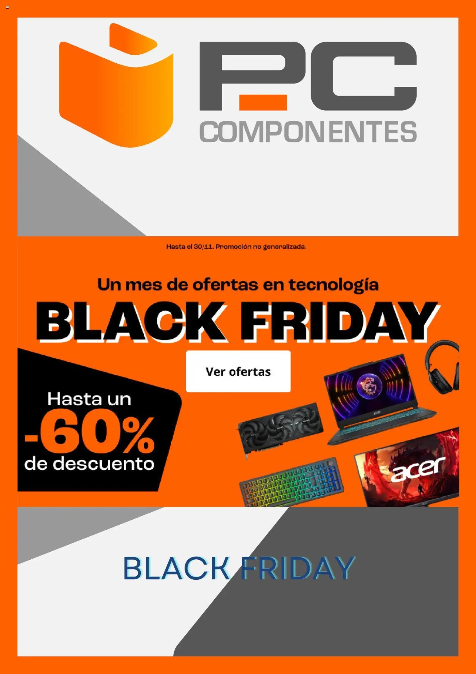 PC Componentes oferta desde 03/11/2025 Black Friday
