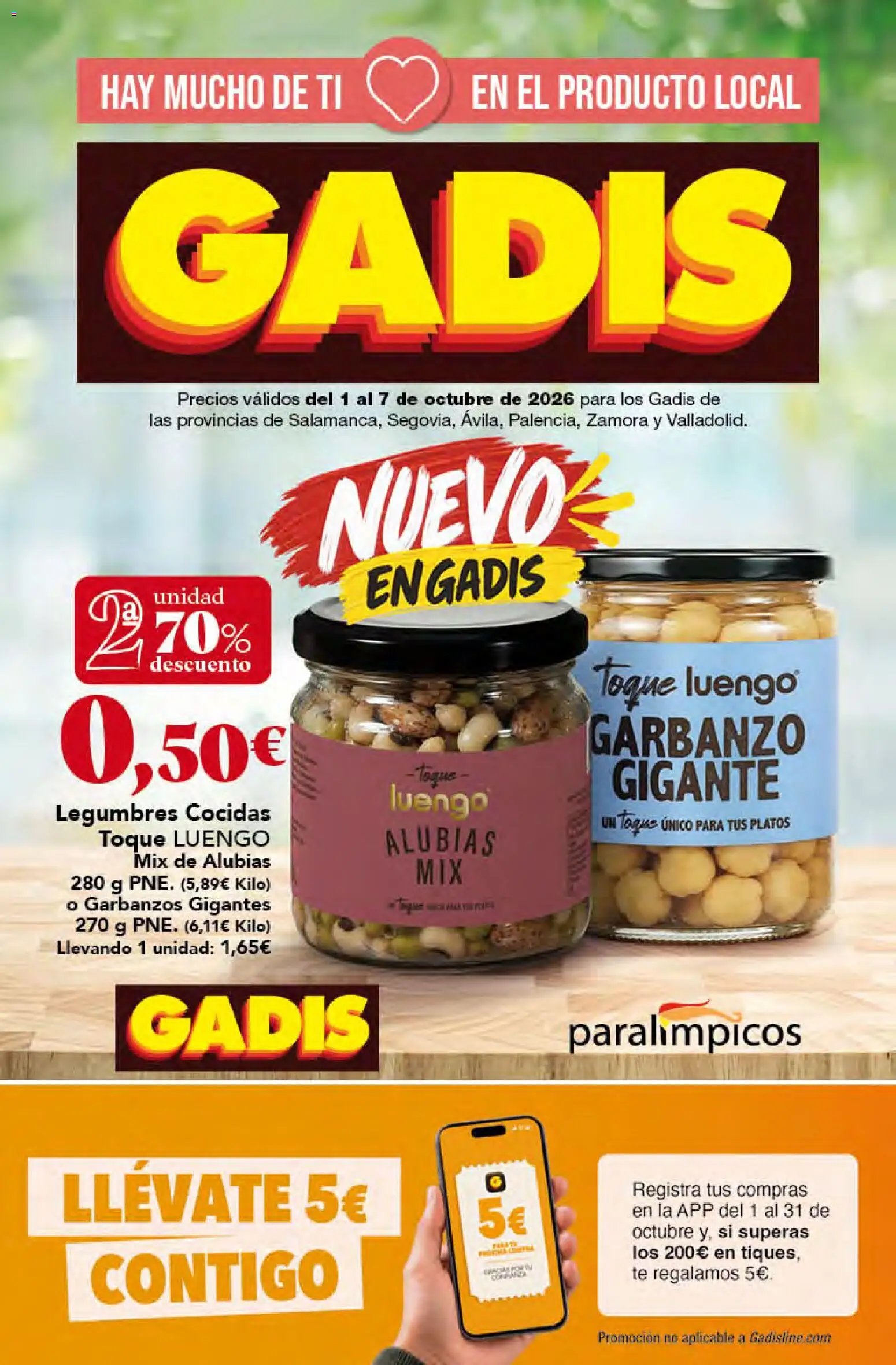 Gadis oferta desde 01/10/2026 Gadis Folleto