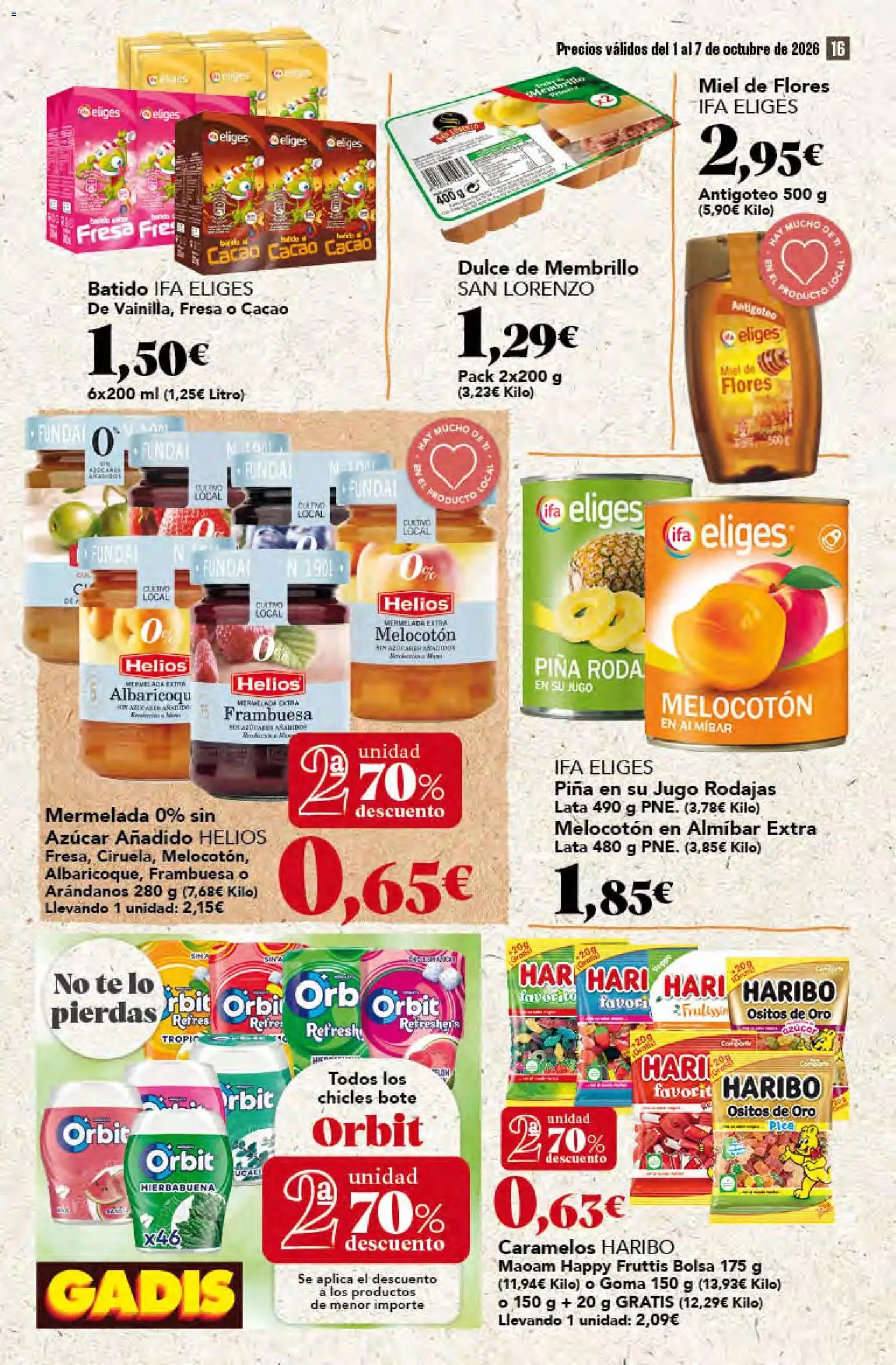 Gadis oferta desde 01/10/2026 Gadis Folleto