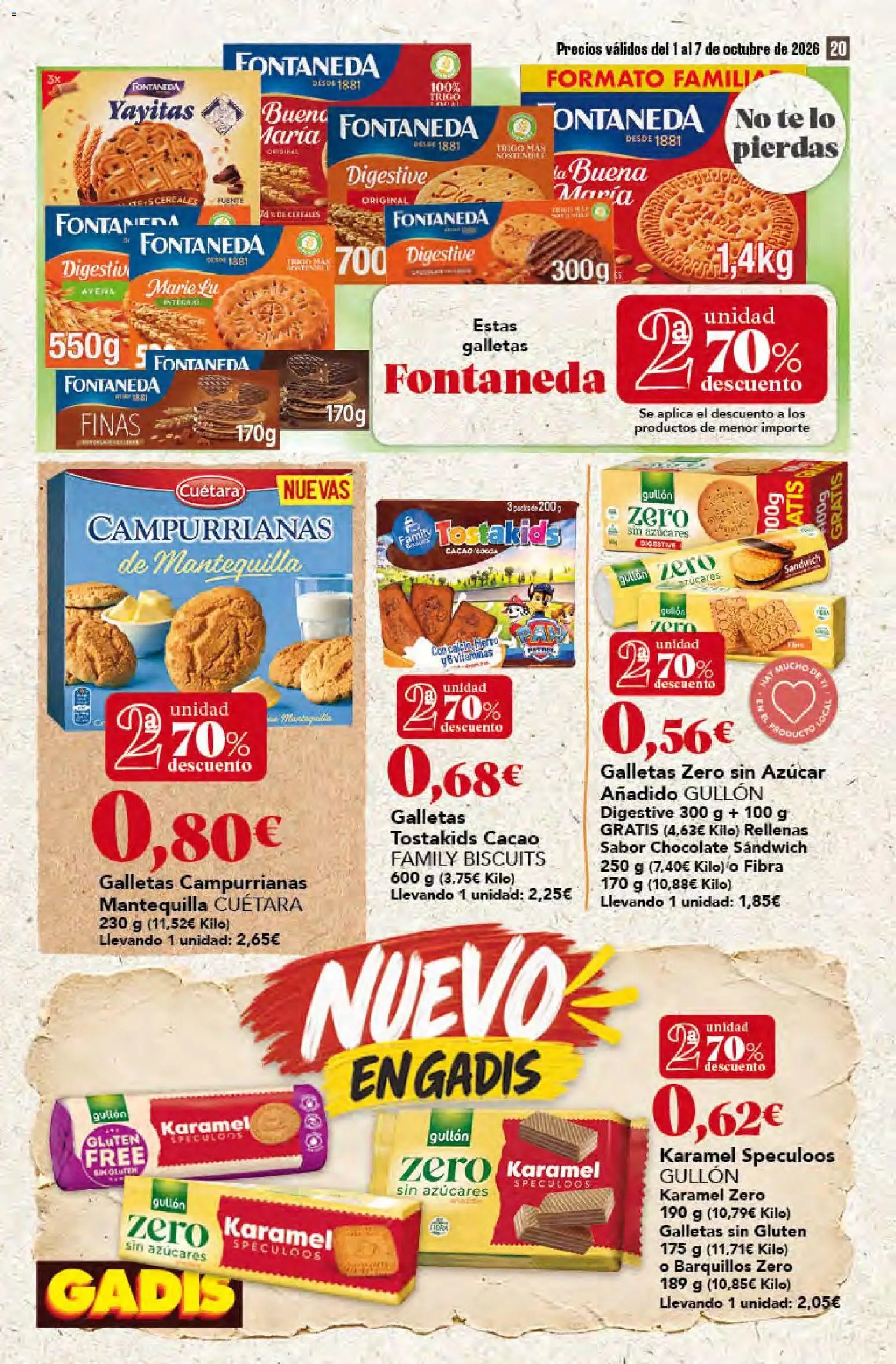 Gadis oferta desde 01/10/2026 Gadis Folleto