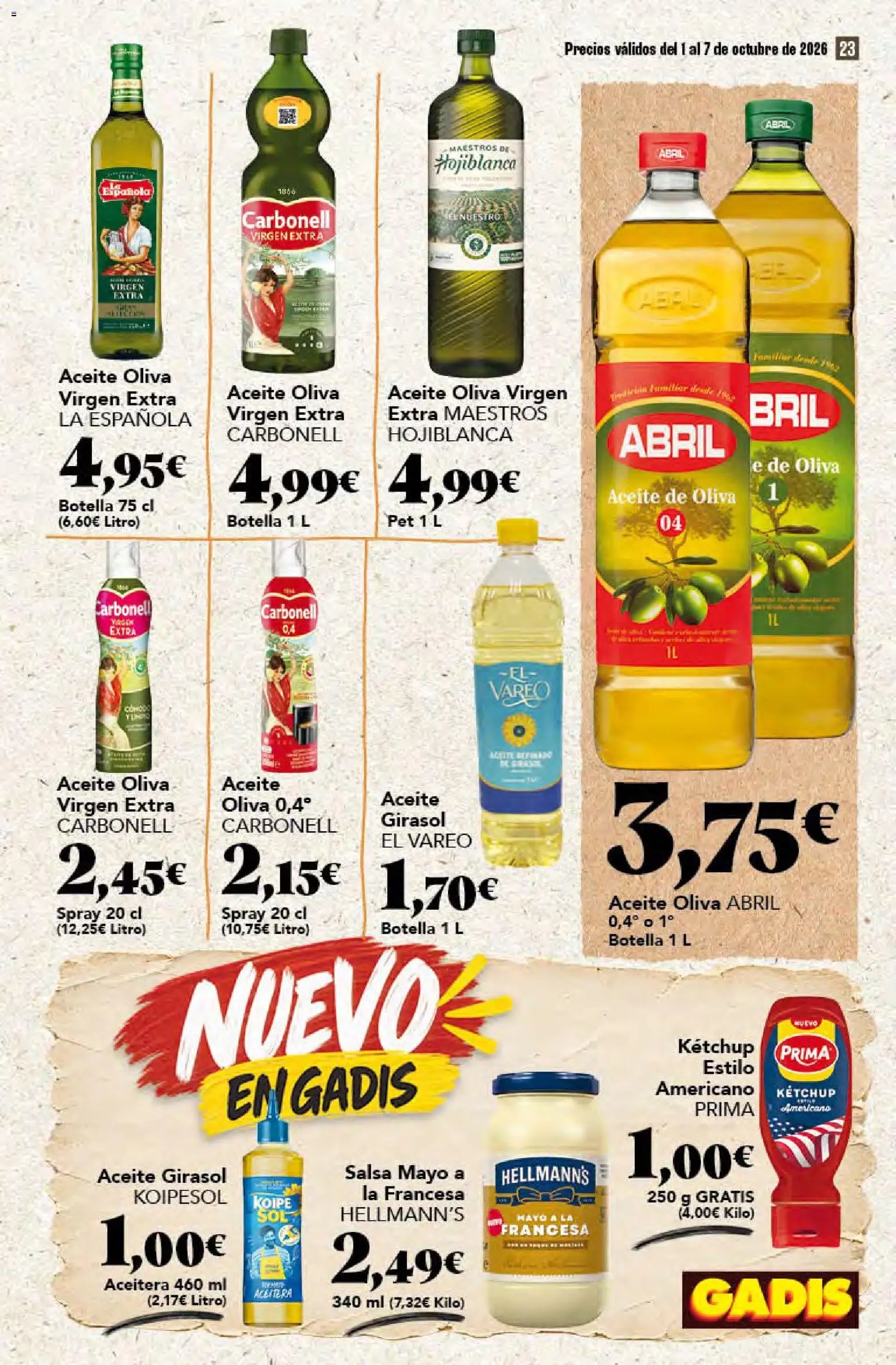 Gadis oferta desde 01/10/2026 Gadis Folleto