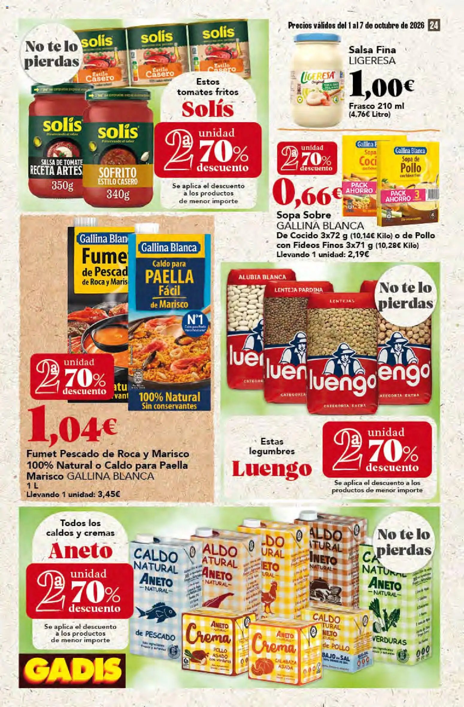 Gadis oferta desde 01/10/2026 Gadis Folleto