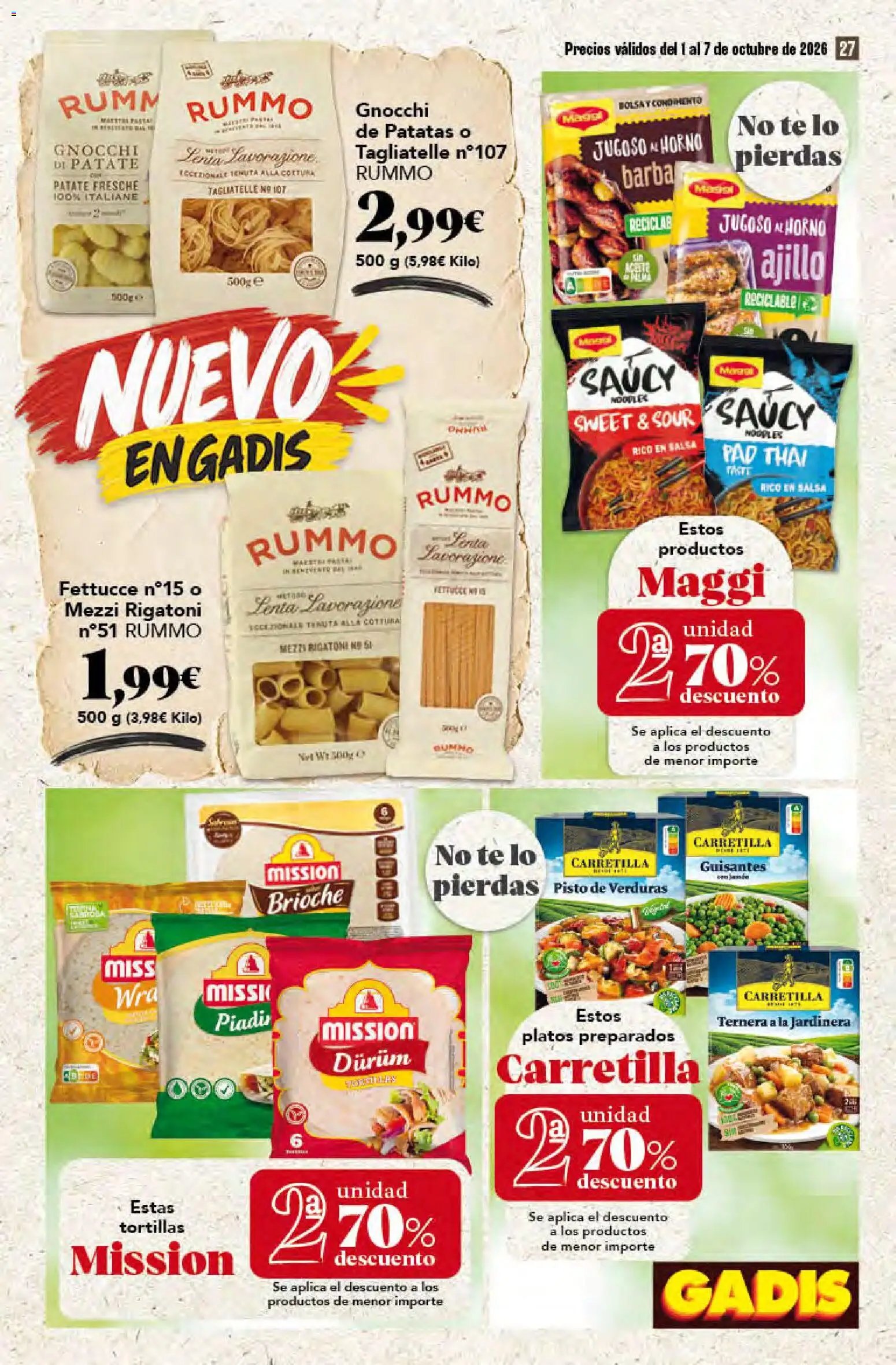 Gadis oferta desde 01/10/2026 Gadis Folleto