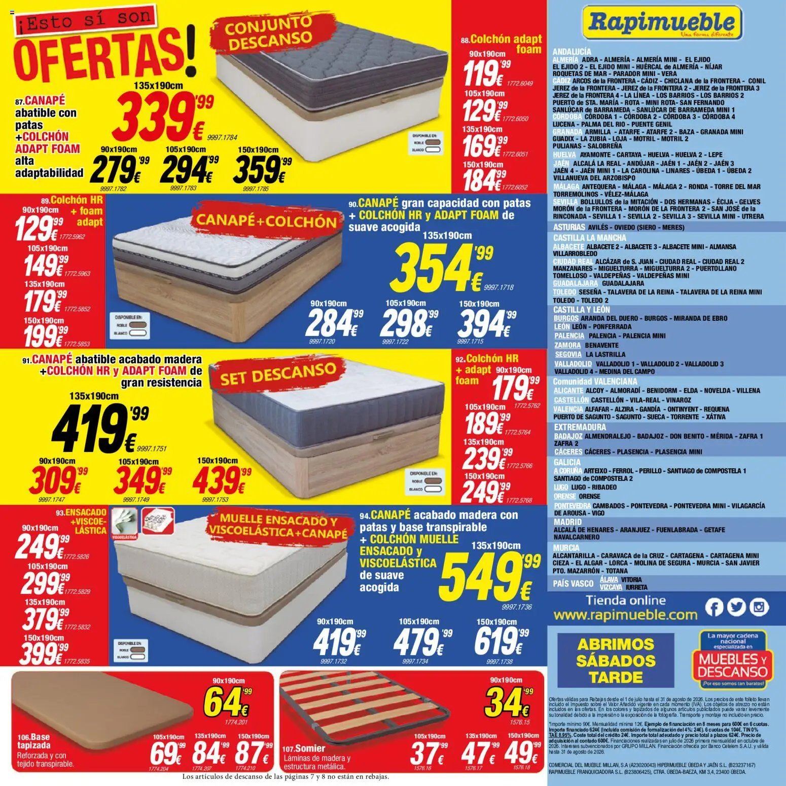 Rapimueble oferta desde 01/07/2026 Rapimueble Folleto