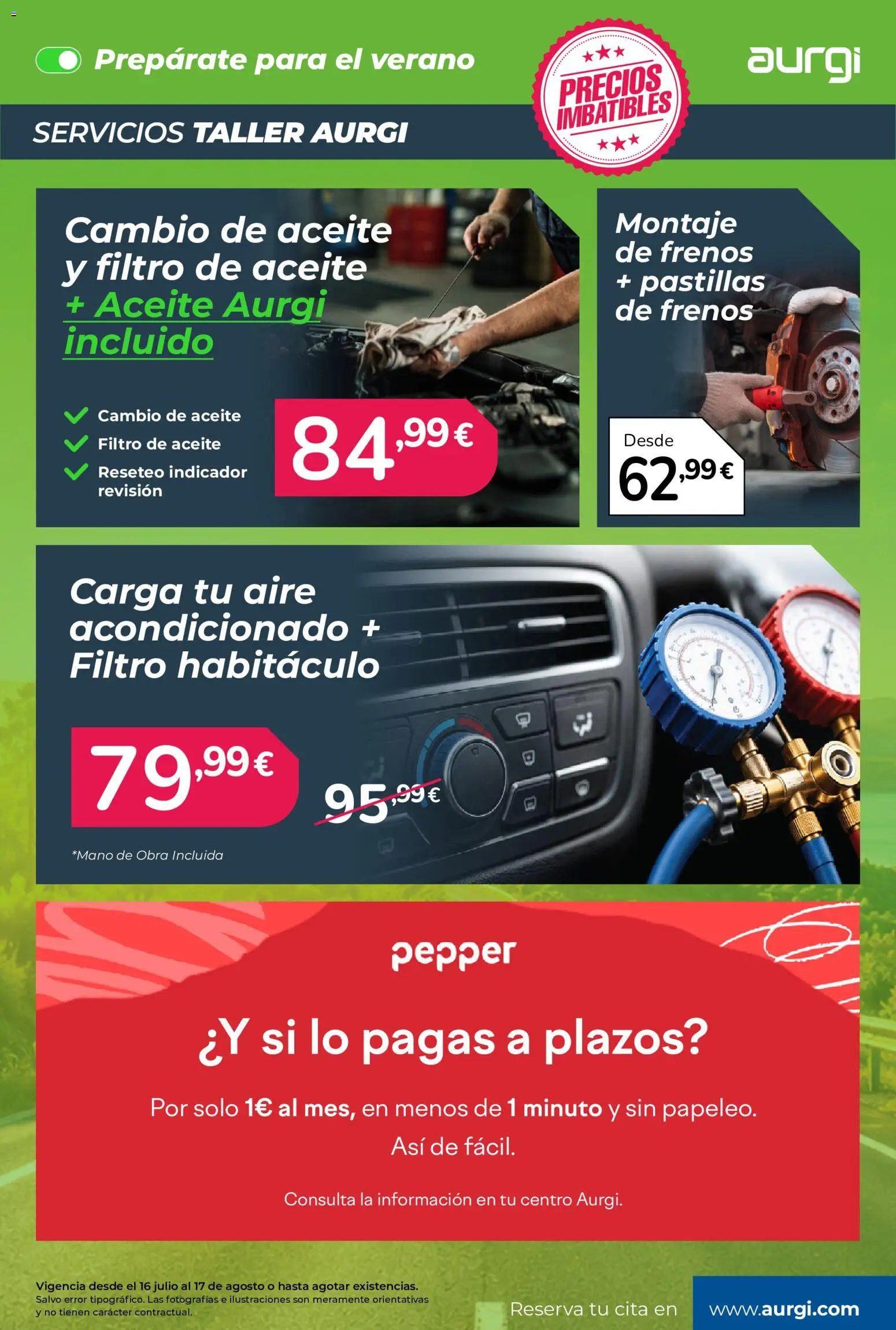 Aurgi oferta desde 16/07/2026 Aurgi Folleto