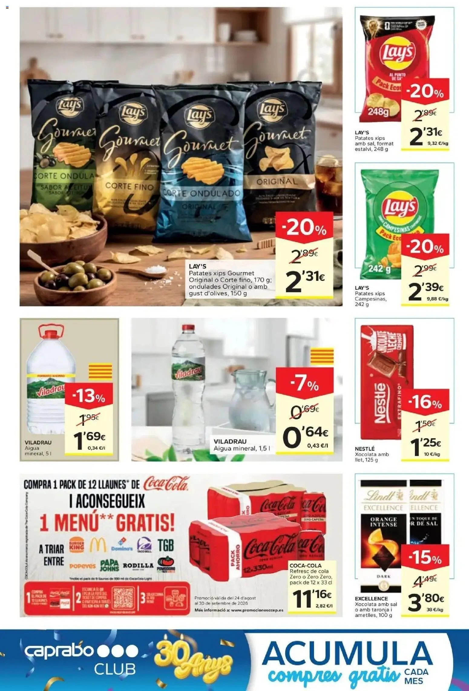 Caprabo oferta desde 17/09/2026 Estalvia des de la primera unitat