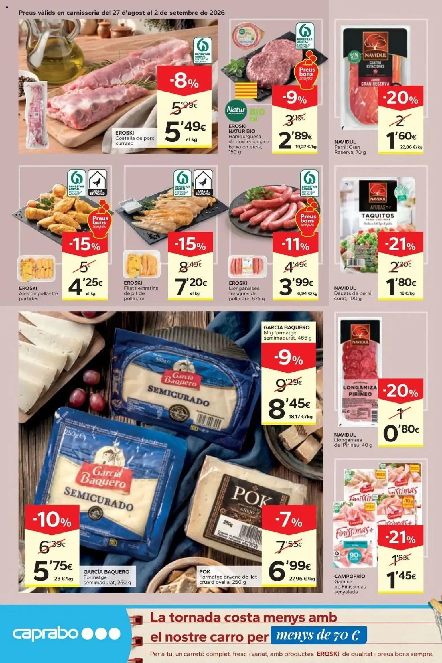 Caprabo oferta desde 17/09/2026 Estalvia des de la primera unitat