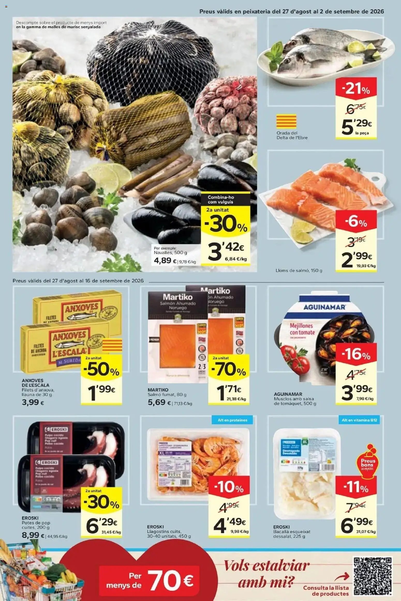 Caprabo oferta desde 17/09/2026 Estalvia des de la primera unitat
