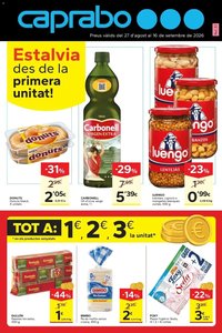 Caprabo oferta desde 17/09/2026 Estalvia des de la primera unitat