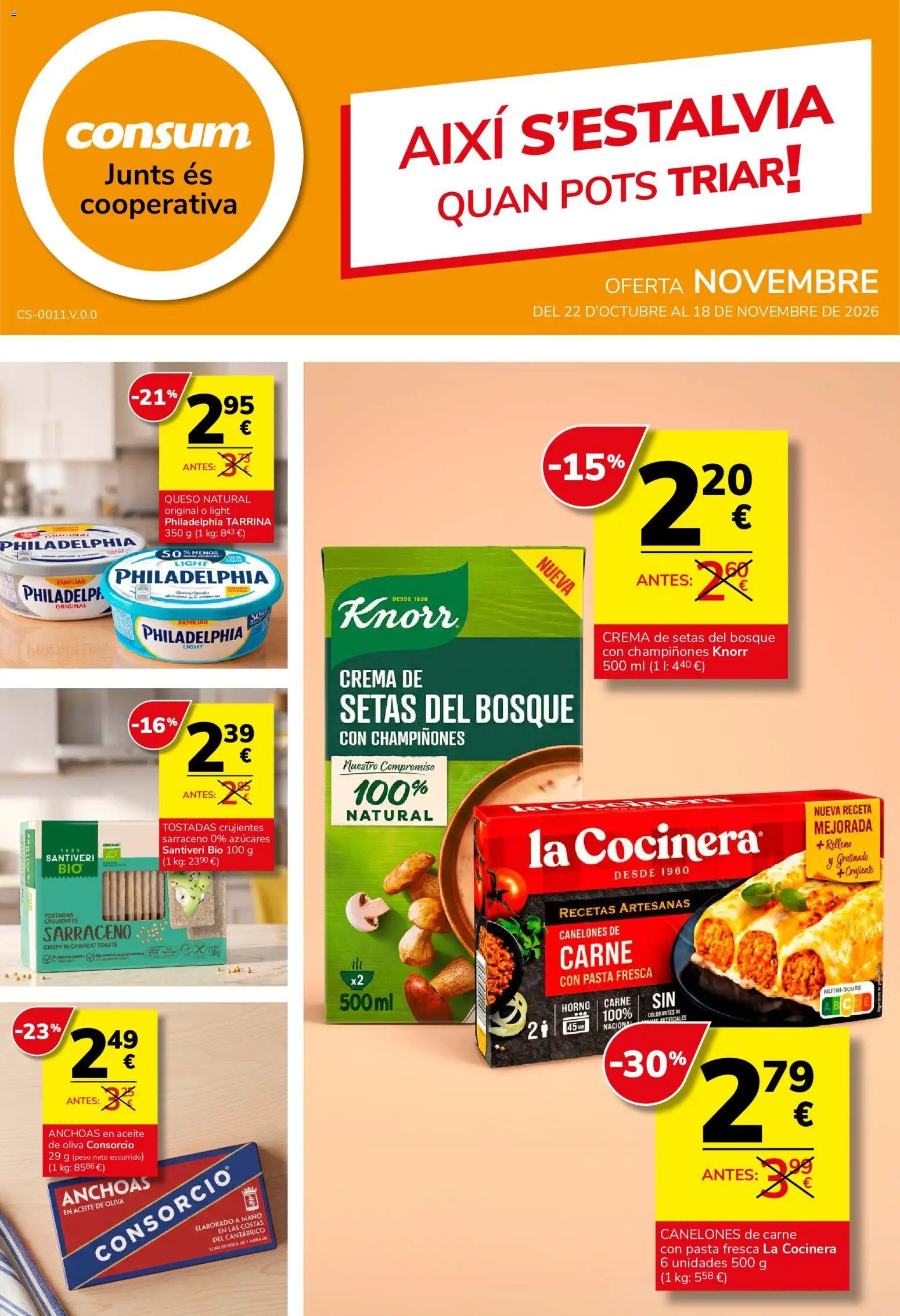 Consum folleto > 22/10 - 18/11/2026 > Ofertas