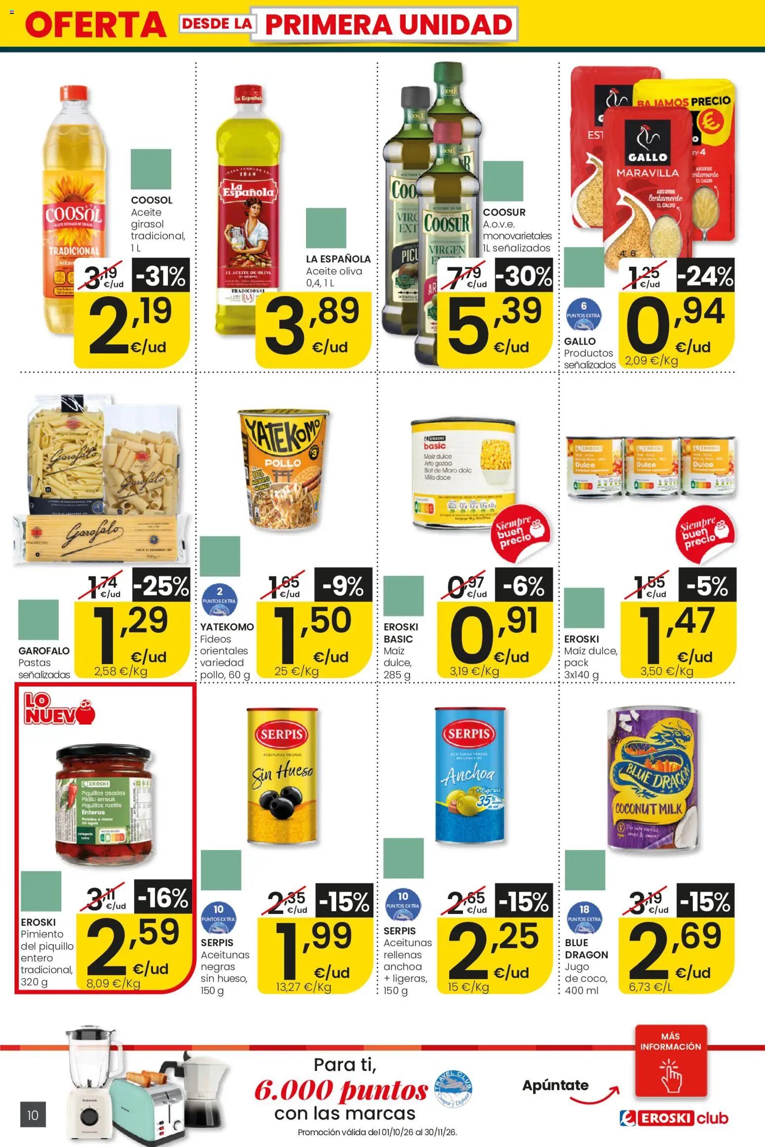 Eroski oferta desde 01/10/2026 Eroski Folleto