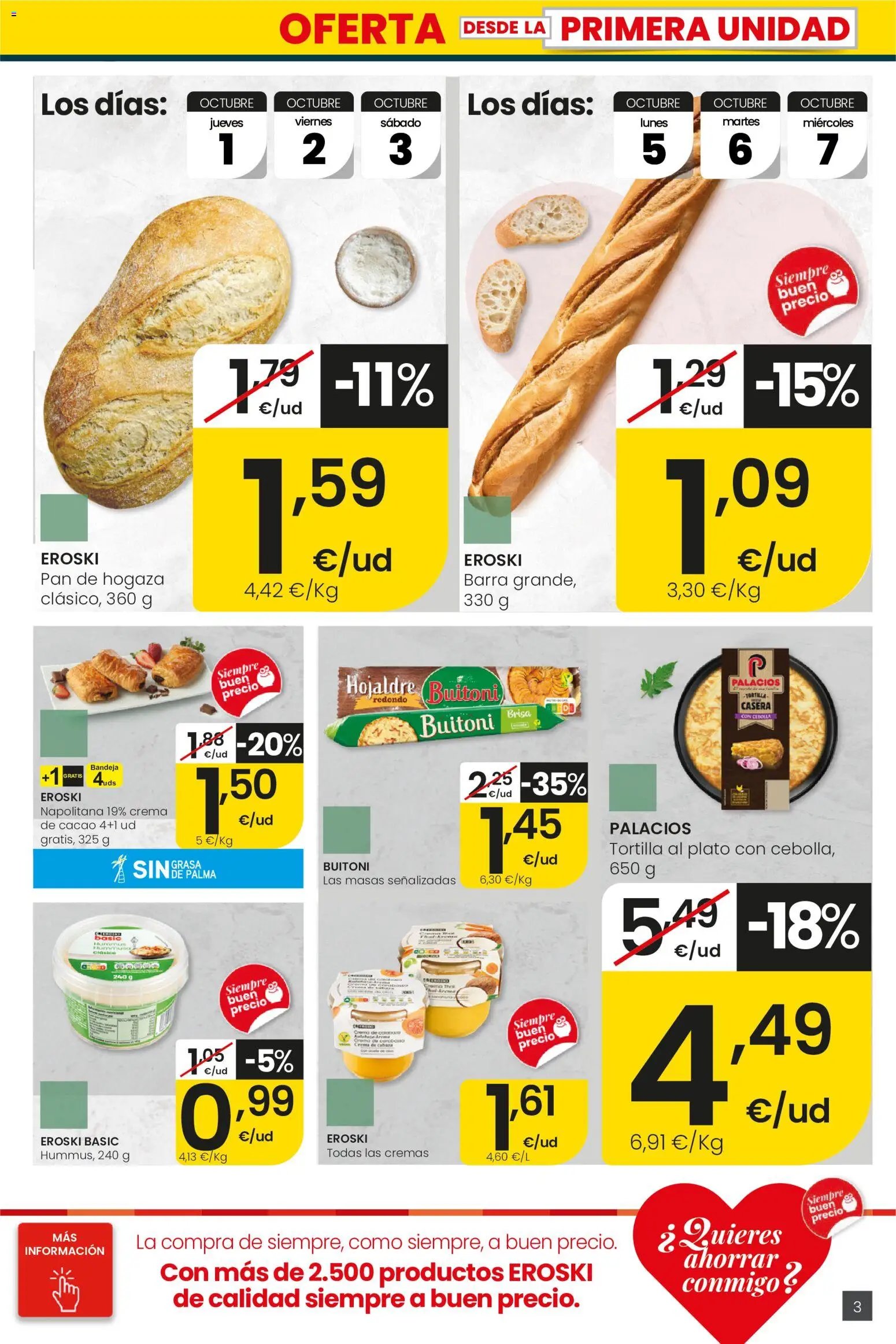 Eroski oferta desde 01/10/2026 Eroski Folleto
