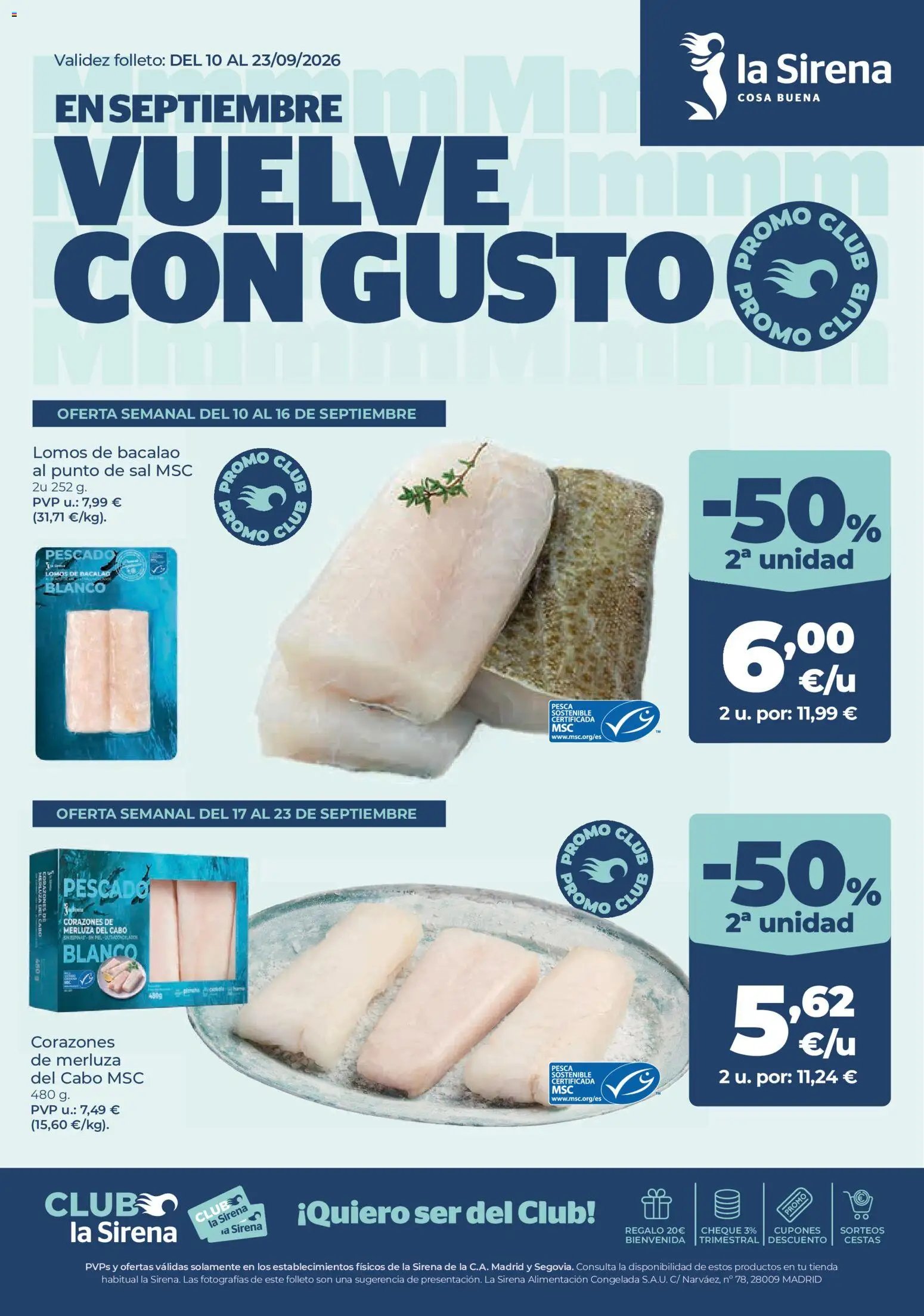 La Sirena oferta desde 10/09/2026 La Sirena Folleto