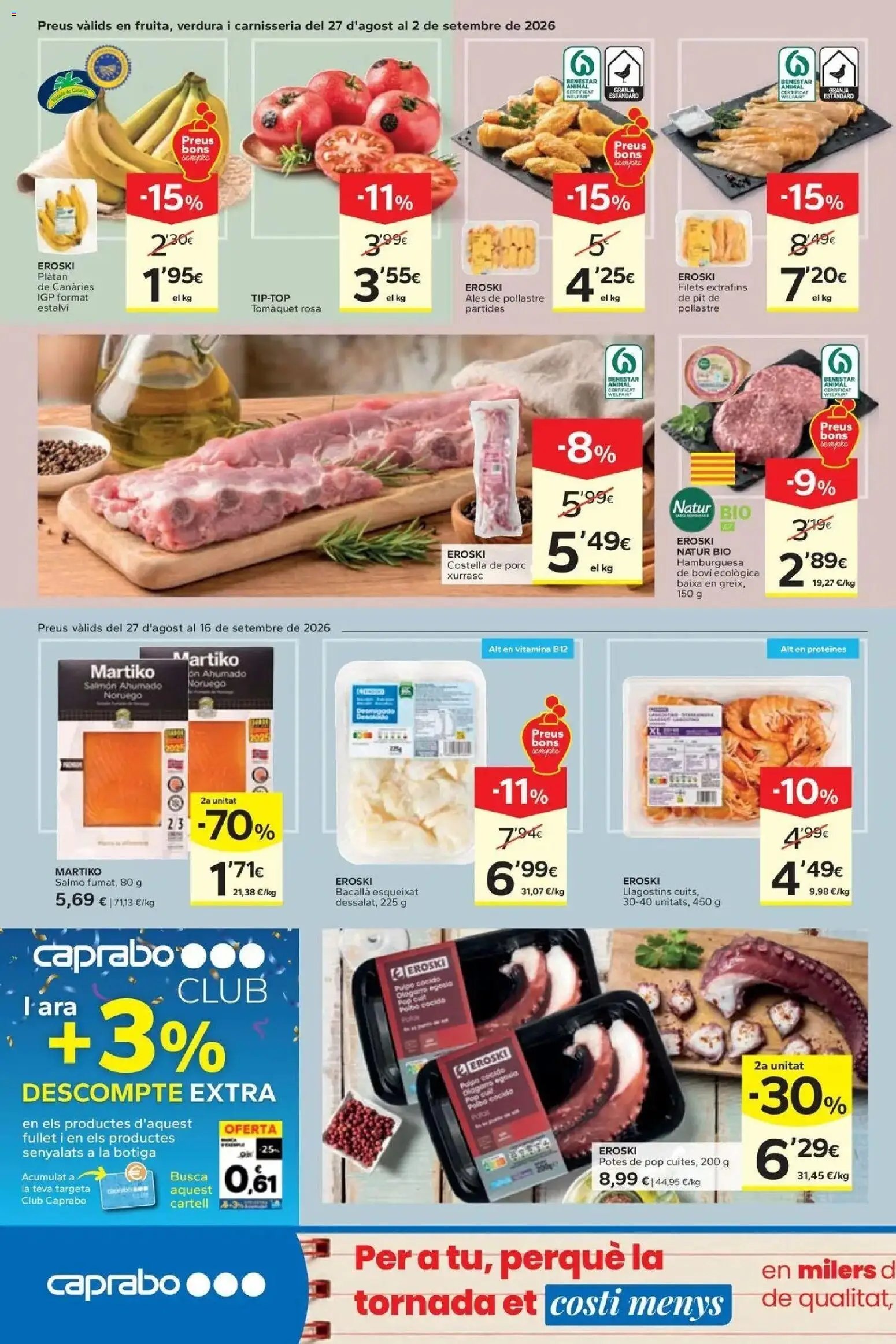 Caprabo oferta desde 17/09/2026 Estalvia des de la primera unitat