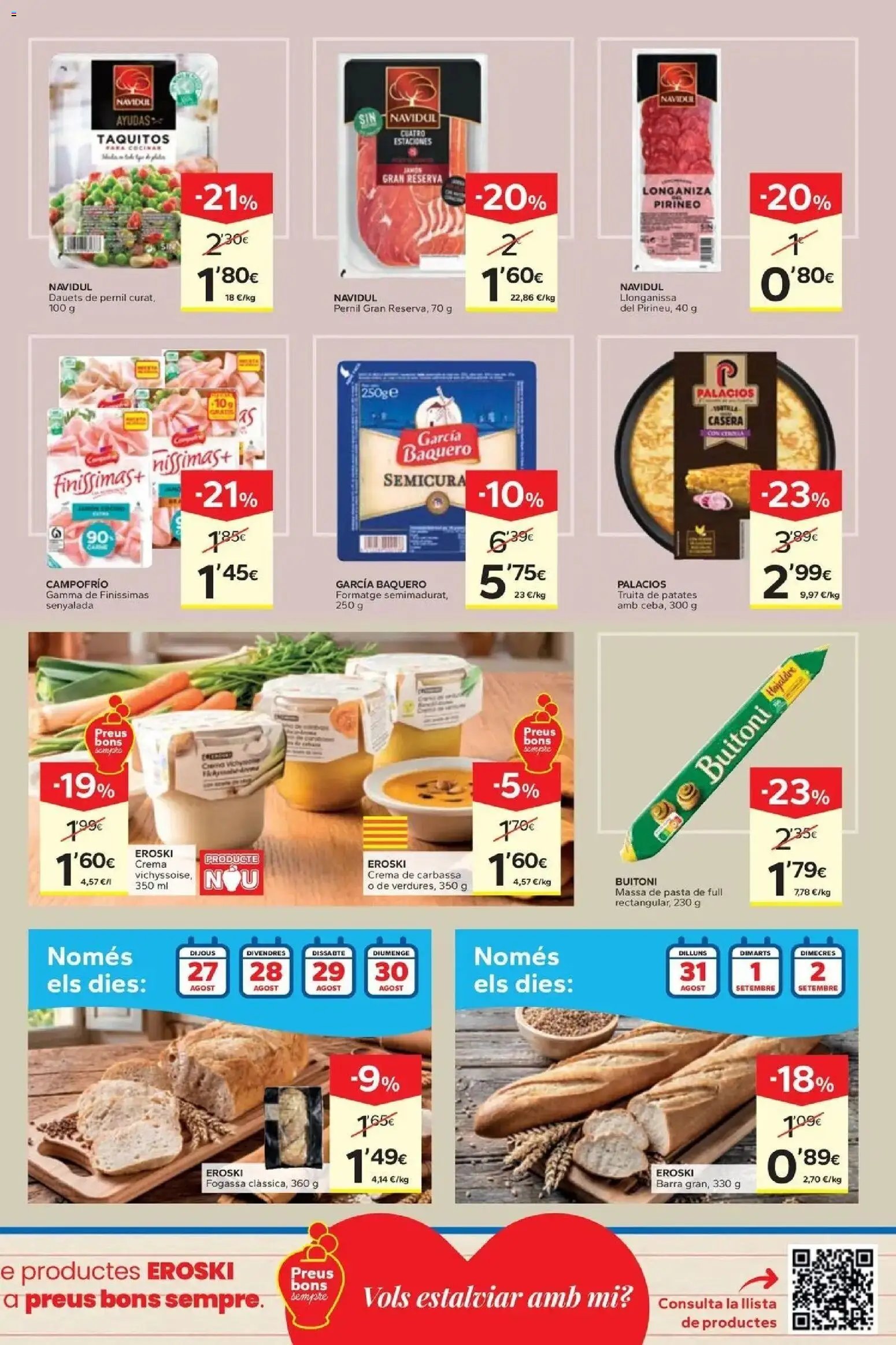 Caprabo oferta desde 17/09/2026 Estalvia des de la primera unitat