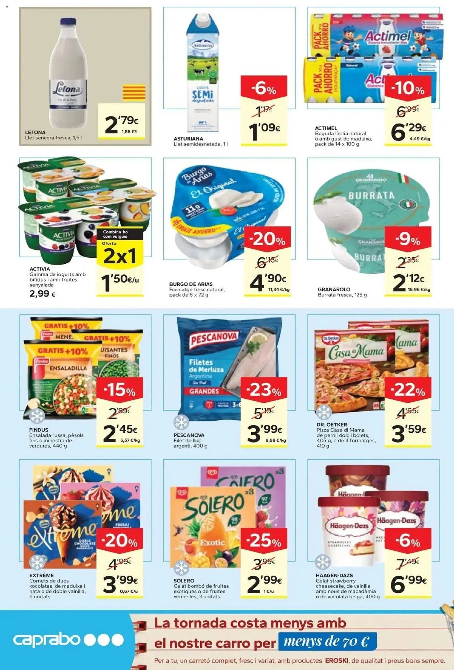Caprabo oferta desde 17/09/2026 Estalvia des de la primera unitat