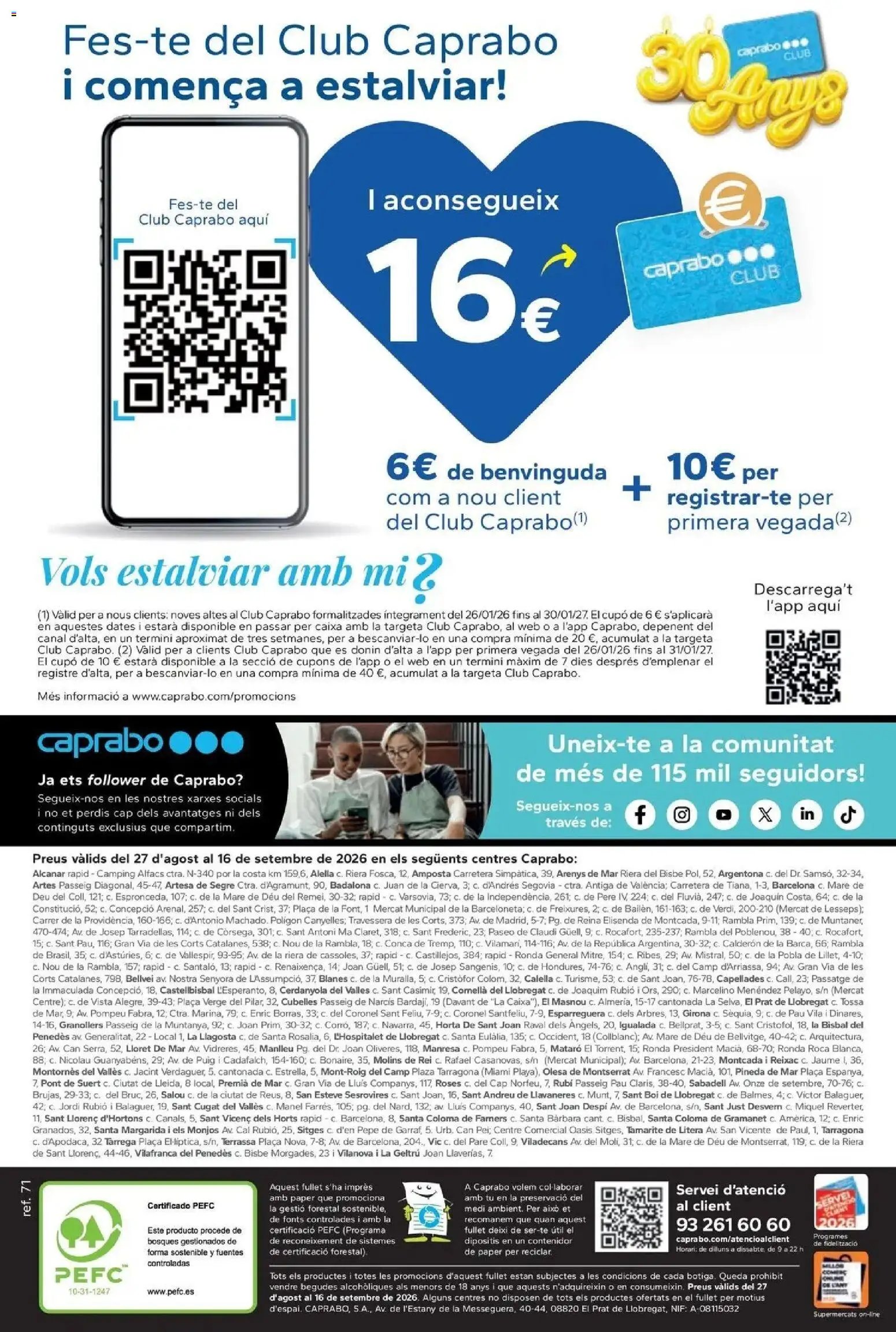 Caprabo oferta desde 17/09/2026 Estalvia des de la primera unitat