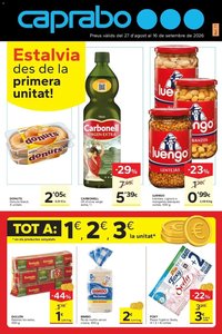 Caprabo oferta desde 17/09/2026 Estalvia des de la primera unitat