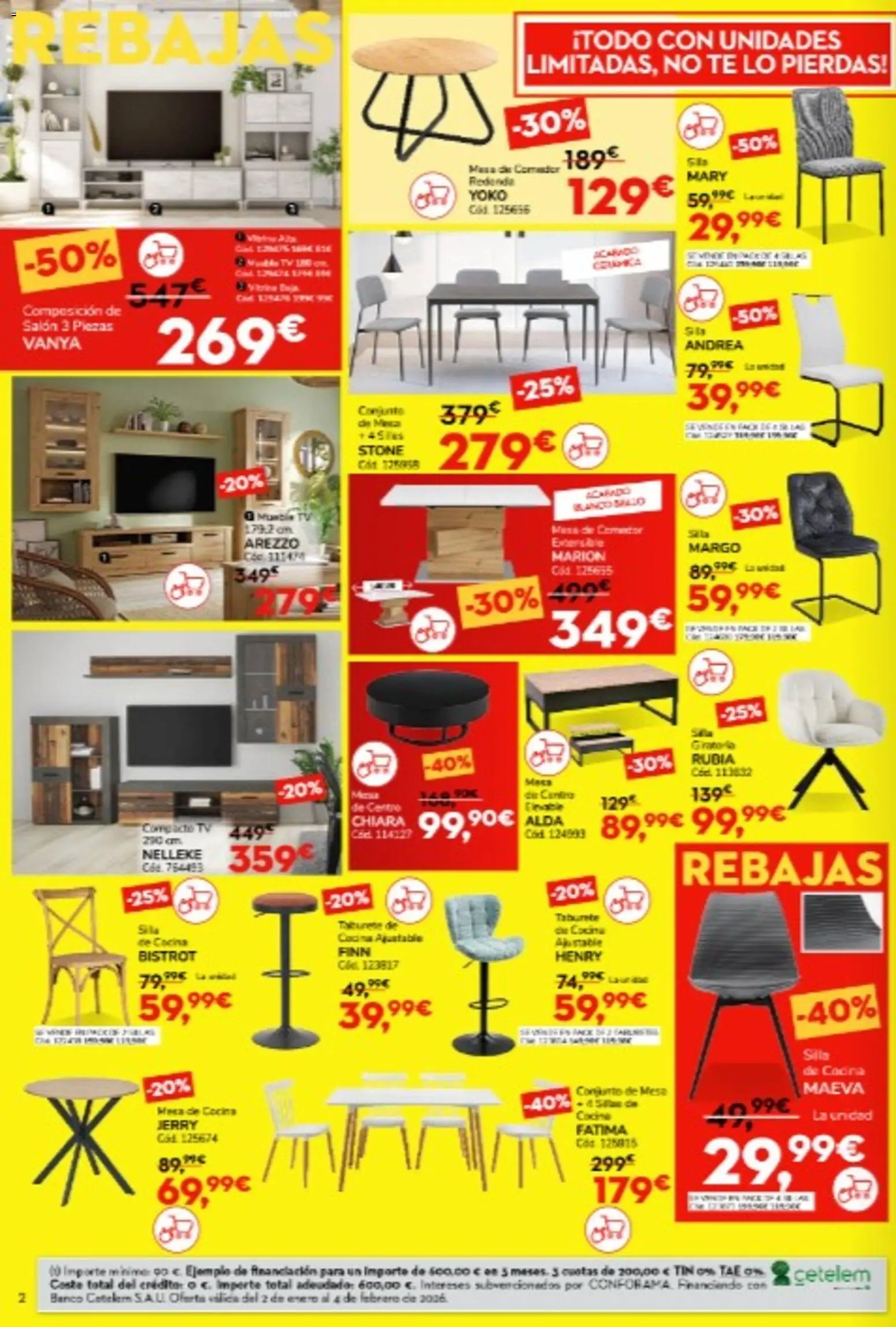 Conforama oferta desde 02/01/2026 Folleto