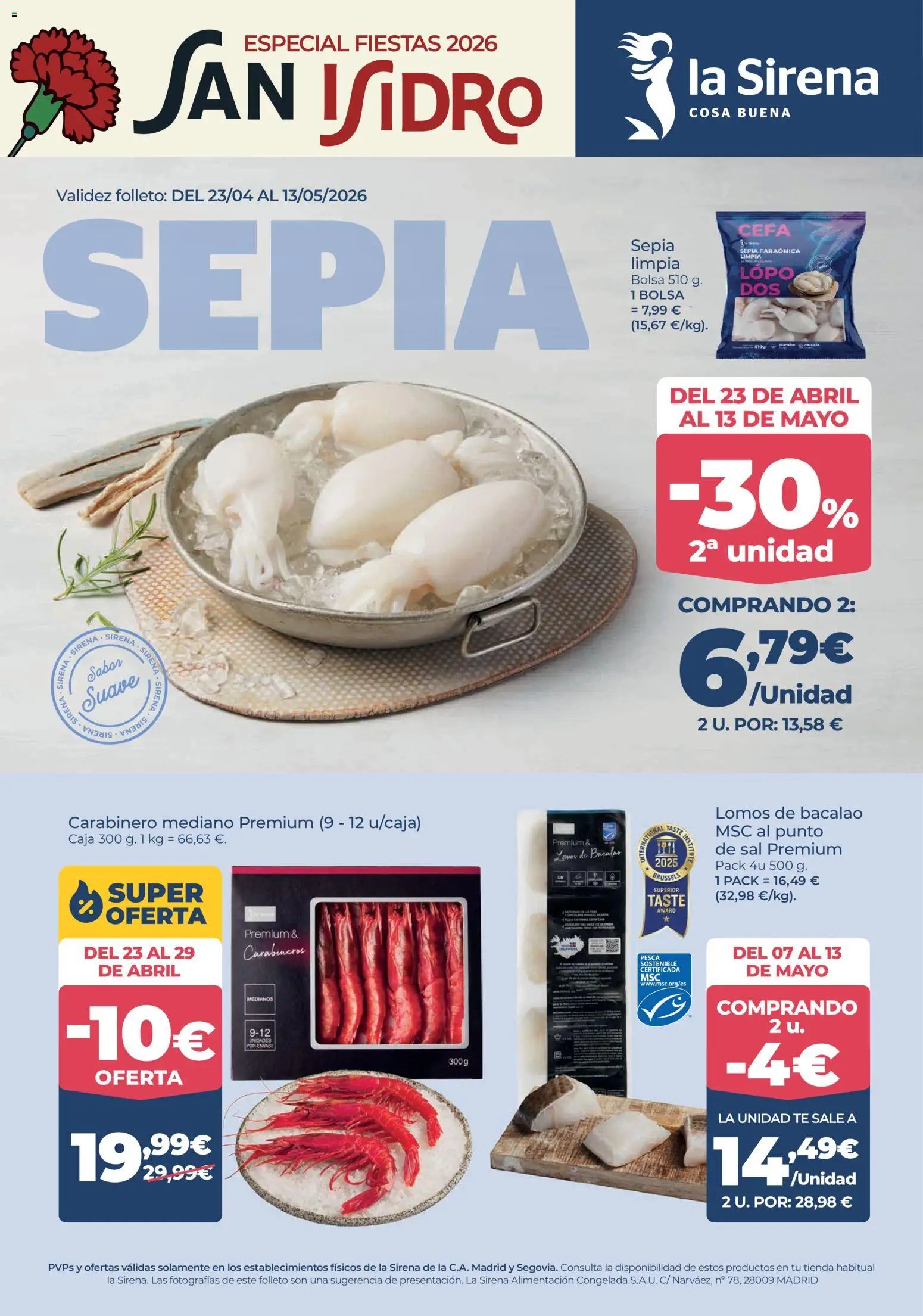 La Sirena oferta desde 23/04/2026 La Sirena Folleto