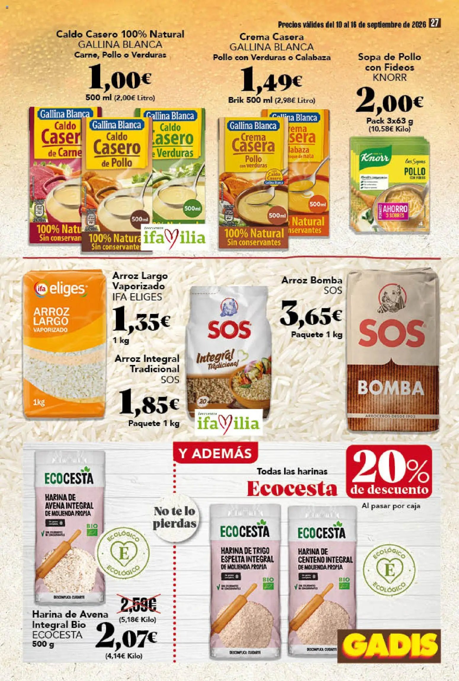 Gadis oferta desde 10/09/2026 Gadis Folleto