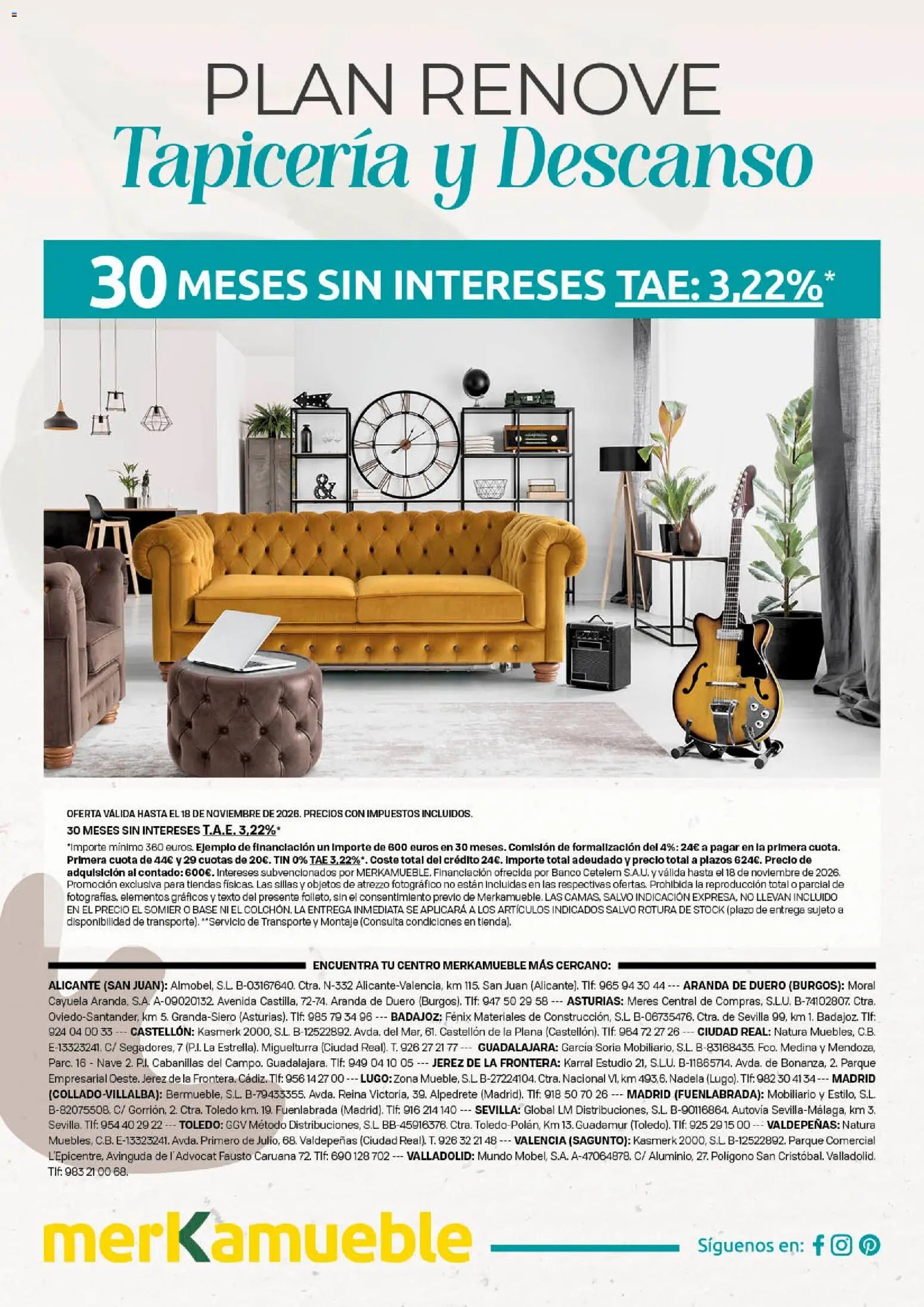 Merkamueble folleto > 29/10 - 18/11/2026 > Ofertas