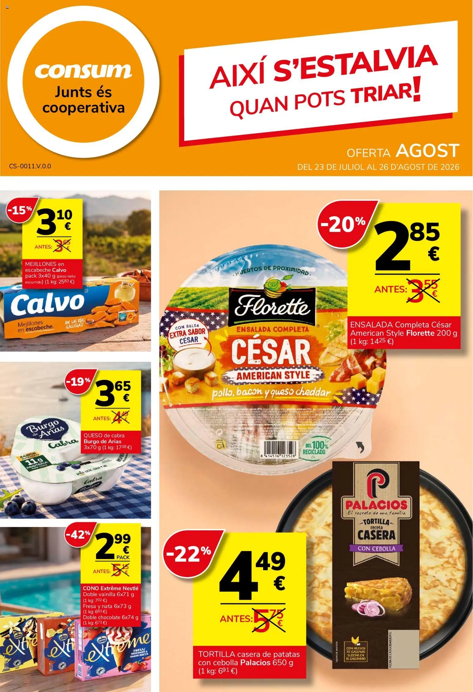 Consum oferta desde 23/07/2026 Consum Folleto
