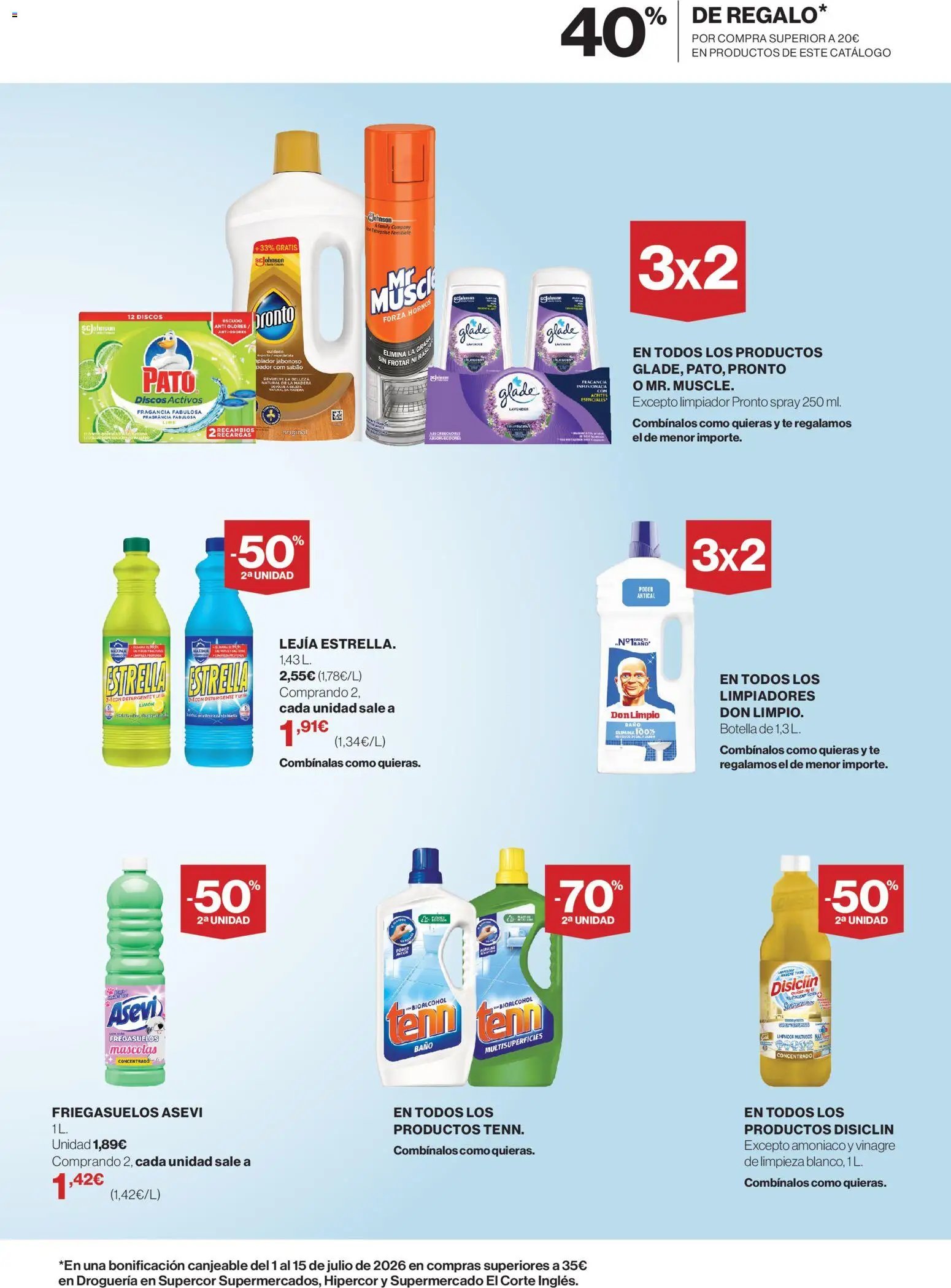 Hipercor oferta desde 18/06/2026 Hipercor Limpieza y Cuidado del Hogar Canarias