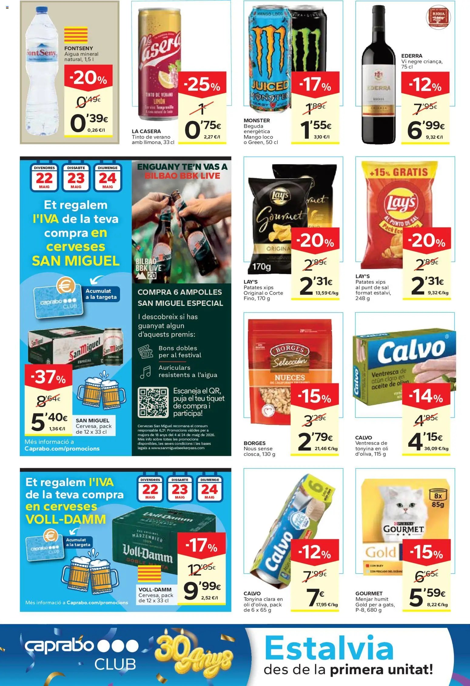 Caprabo oferta desde 14/05/2026 Caprabo Club 30 anys