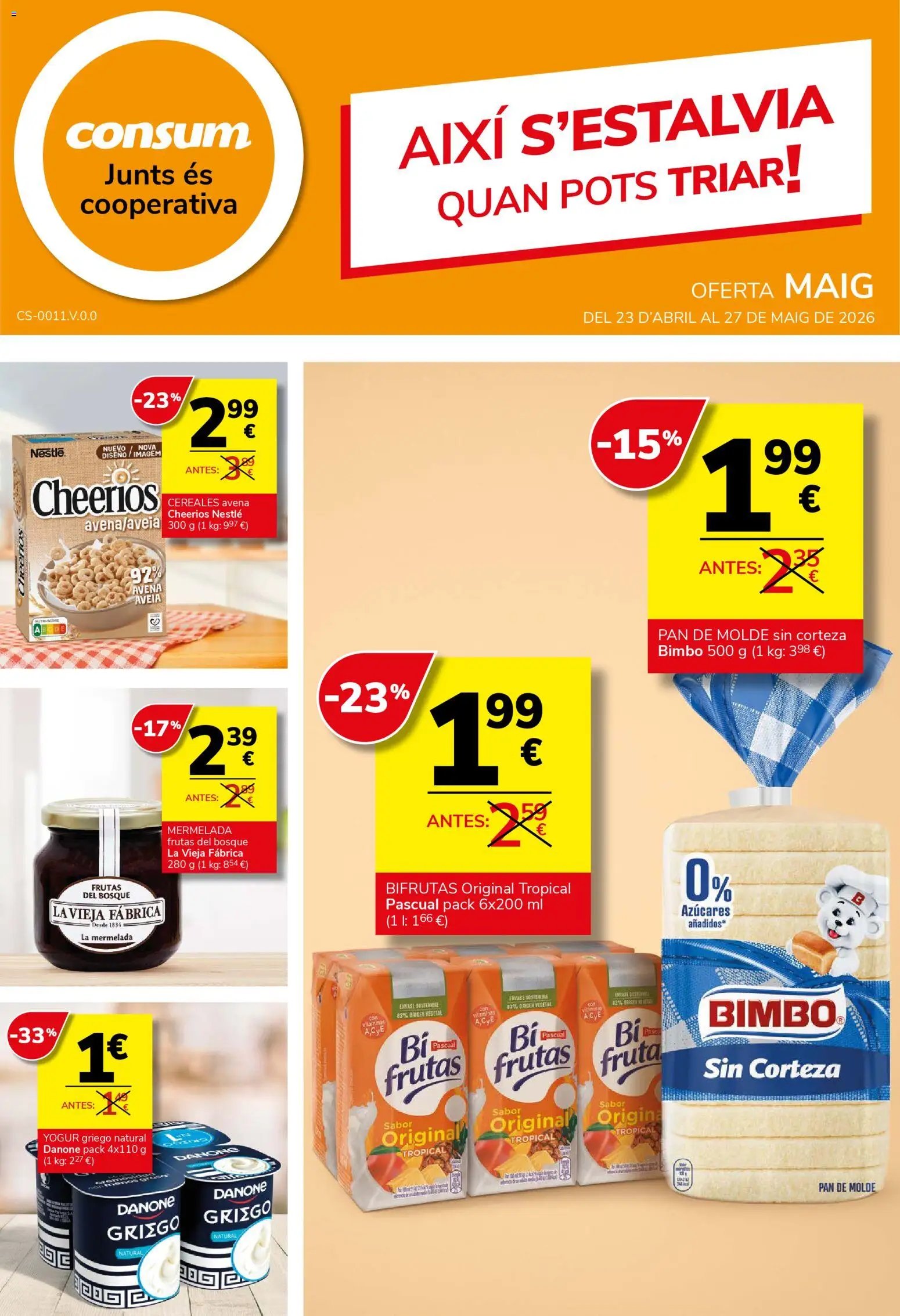 Consum oferta desde 23/04/2026 Consum Folleto