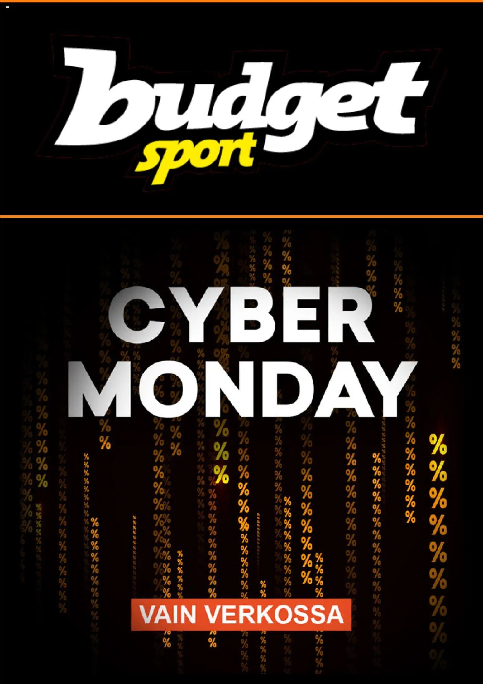 Budget Sport tarjouslehti päivästä 01/12/2025 Cyber Monday