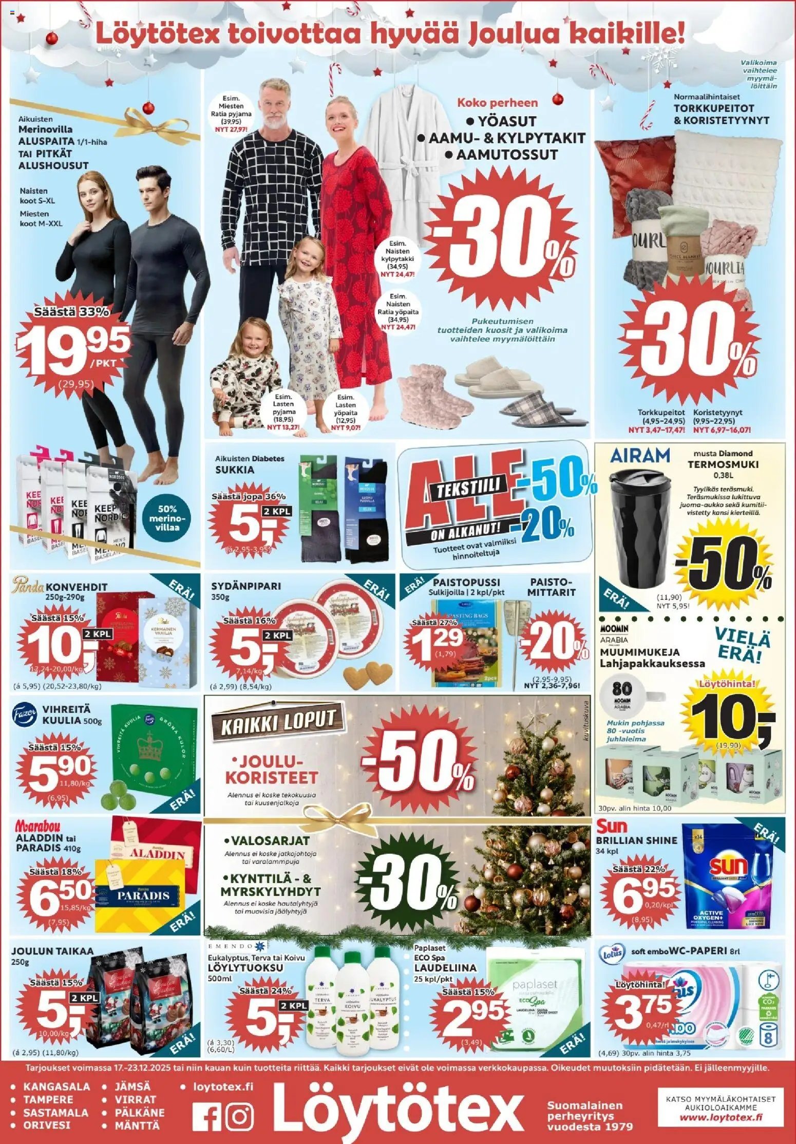Löytötex tarjouslehti päivästä 17/12/2025 Tarjoukset