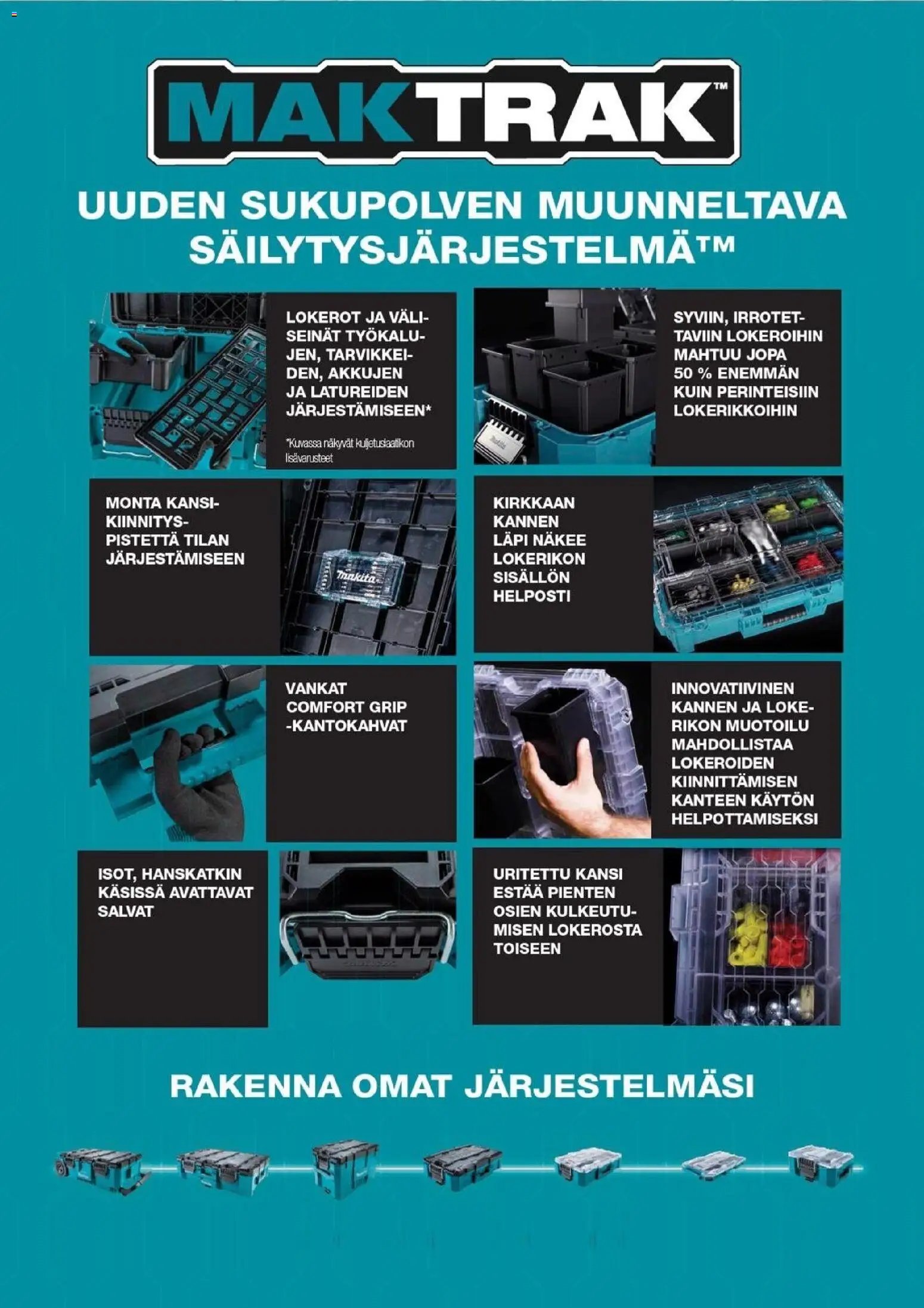 Makita tarjouslehti päivästä 27/10/2025 Maktrak säilytysjärjestelmä