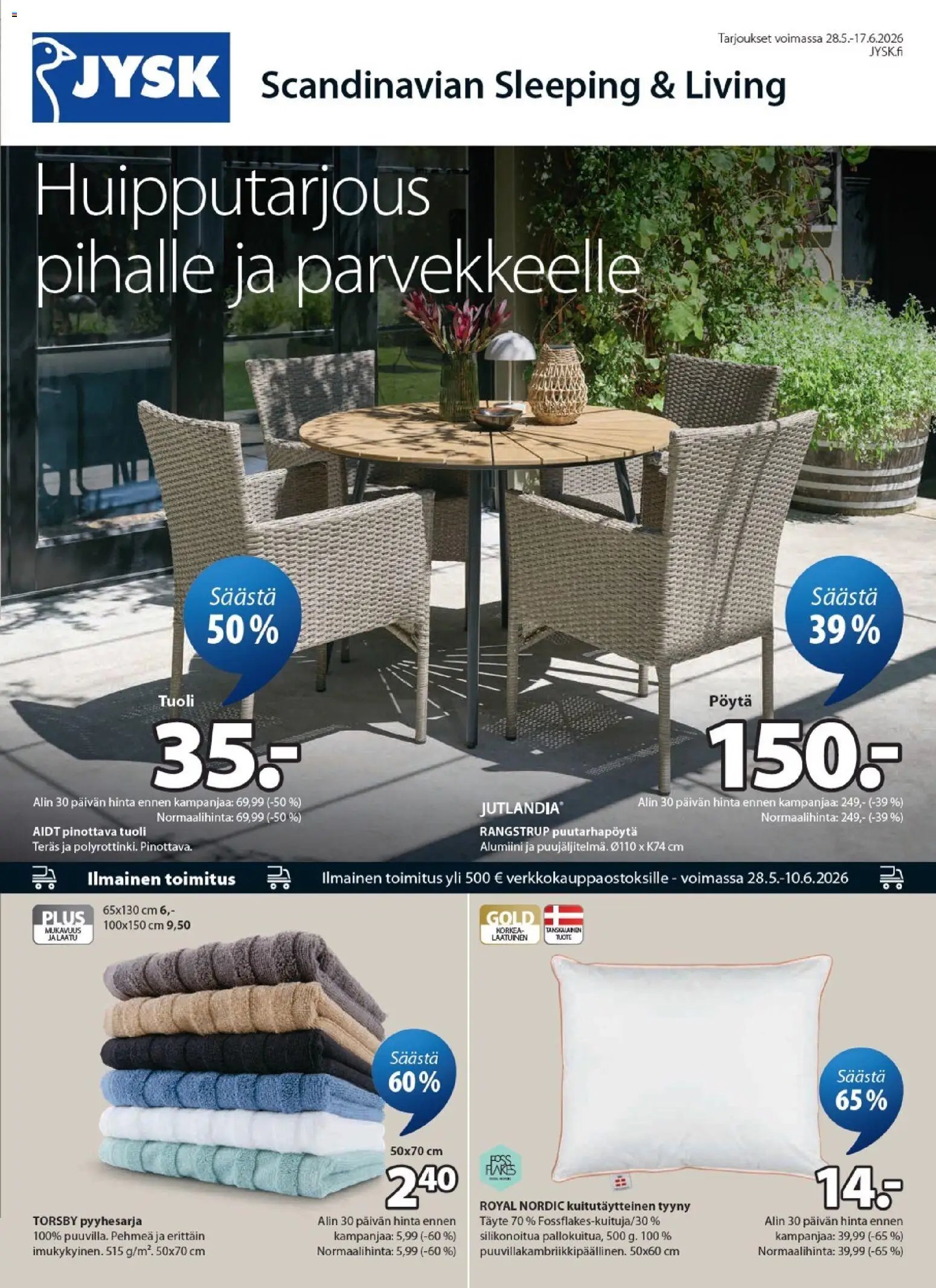 JYSK tarjouslehti päivästä 28/05/2026 JYSK tarjoukset