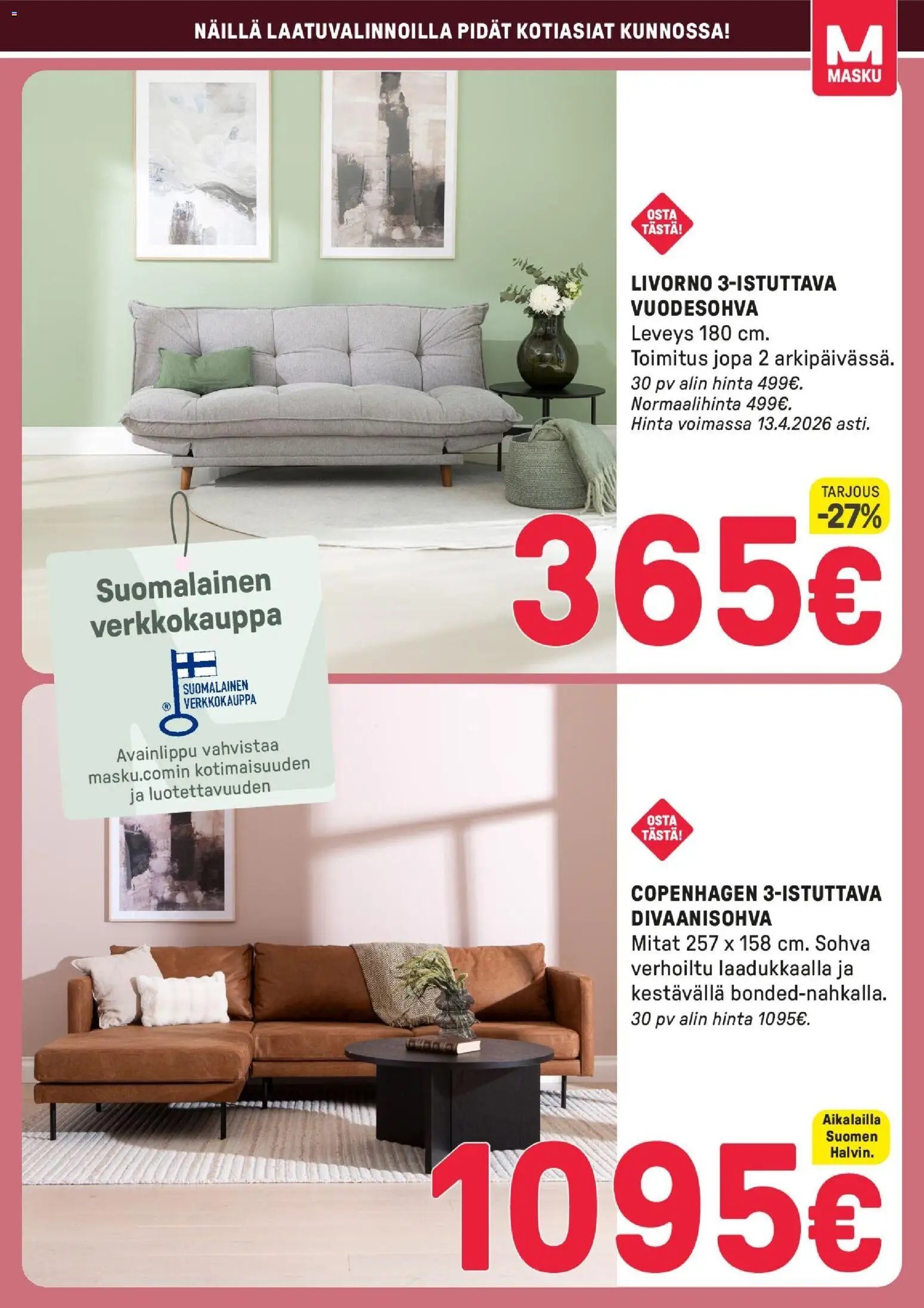 Masku tarjouslehti päivästä 08/04/2026 Masku tarjoukset