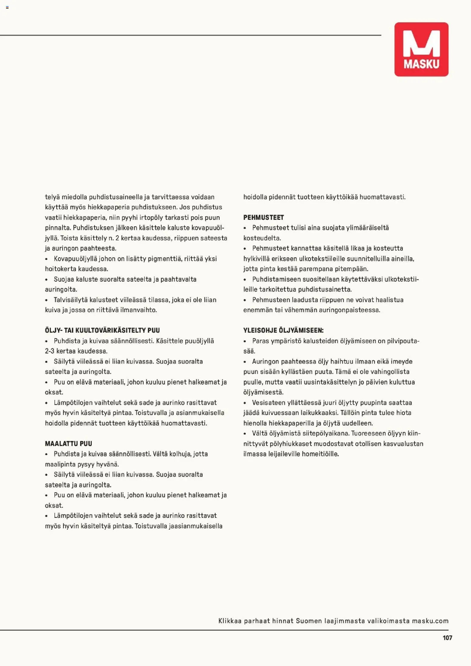 Masku tarjouslehti päivästä 09/03/2026 Masku tarjoukset - Puutarhakalustekuvasto 2026