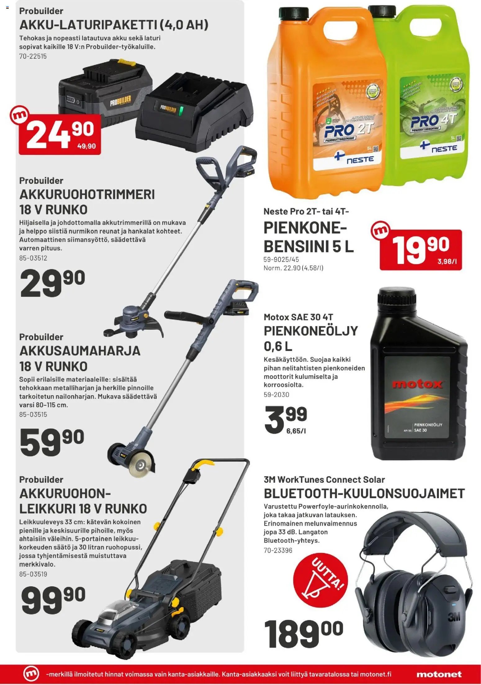 Motonet tarjouslehti päivästä 15/06/2026 Motonet tarjoukset