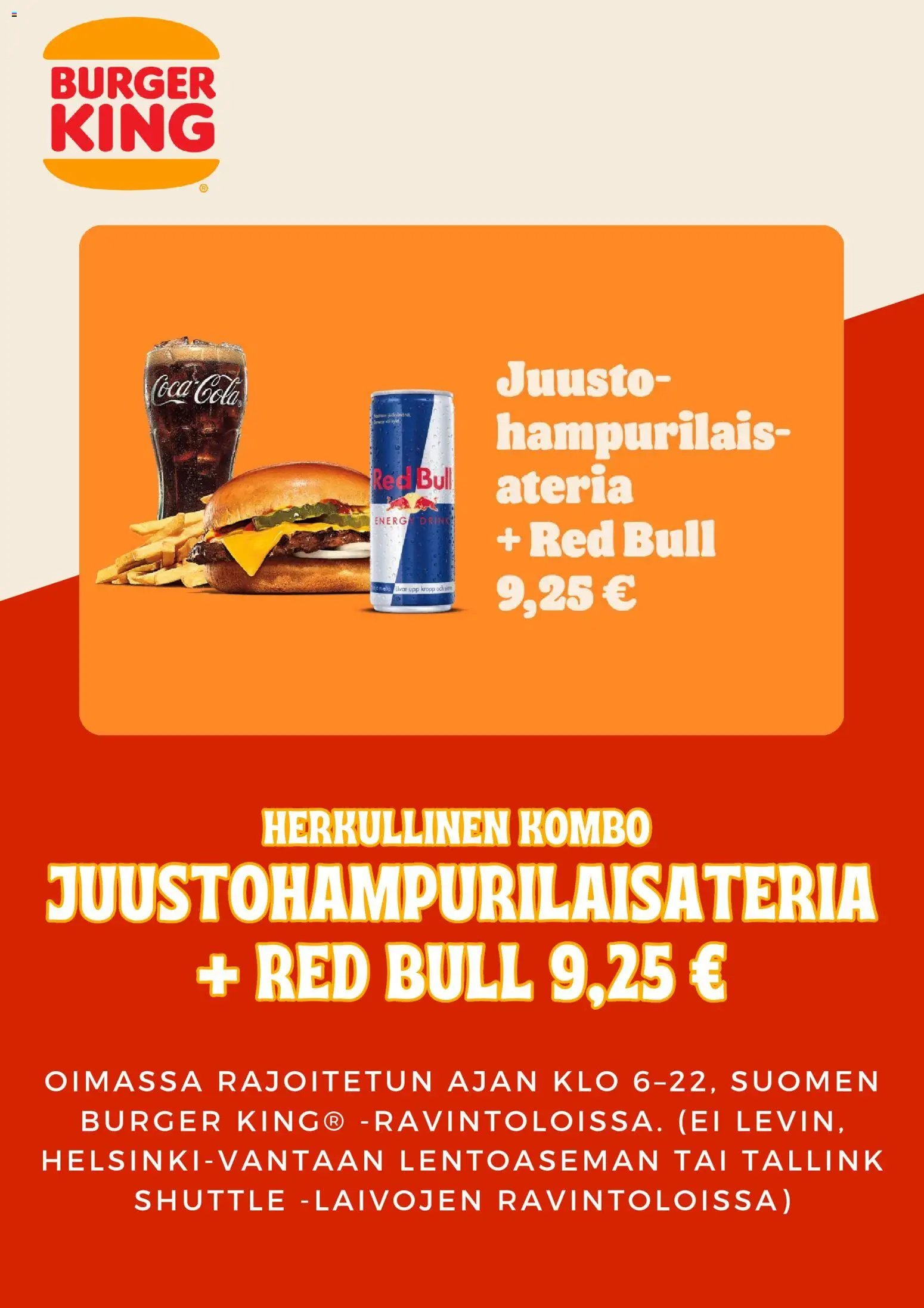 Burger King tarjouslehti päivästä 10/05/2026 Burger King tarjoukset