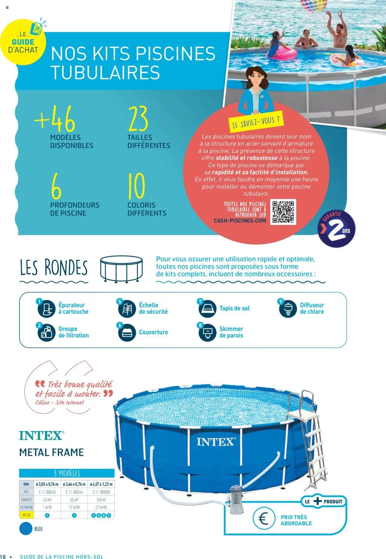 Cash Piscines catalogue à partir du 01/03/2024 Guide piscines hors-sol