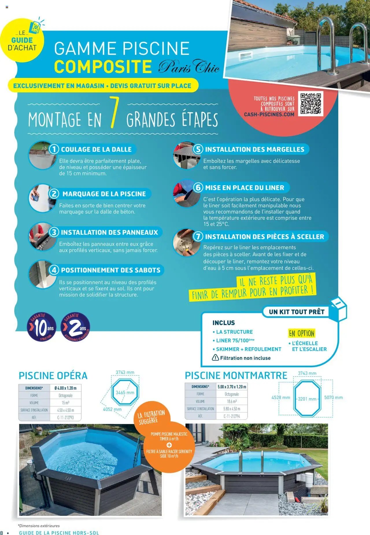 Cash Piscines catalogue à partir du 01/03/2024 Guide piscines hors-sol